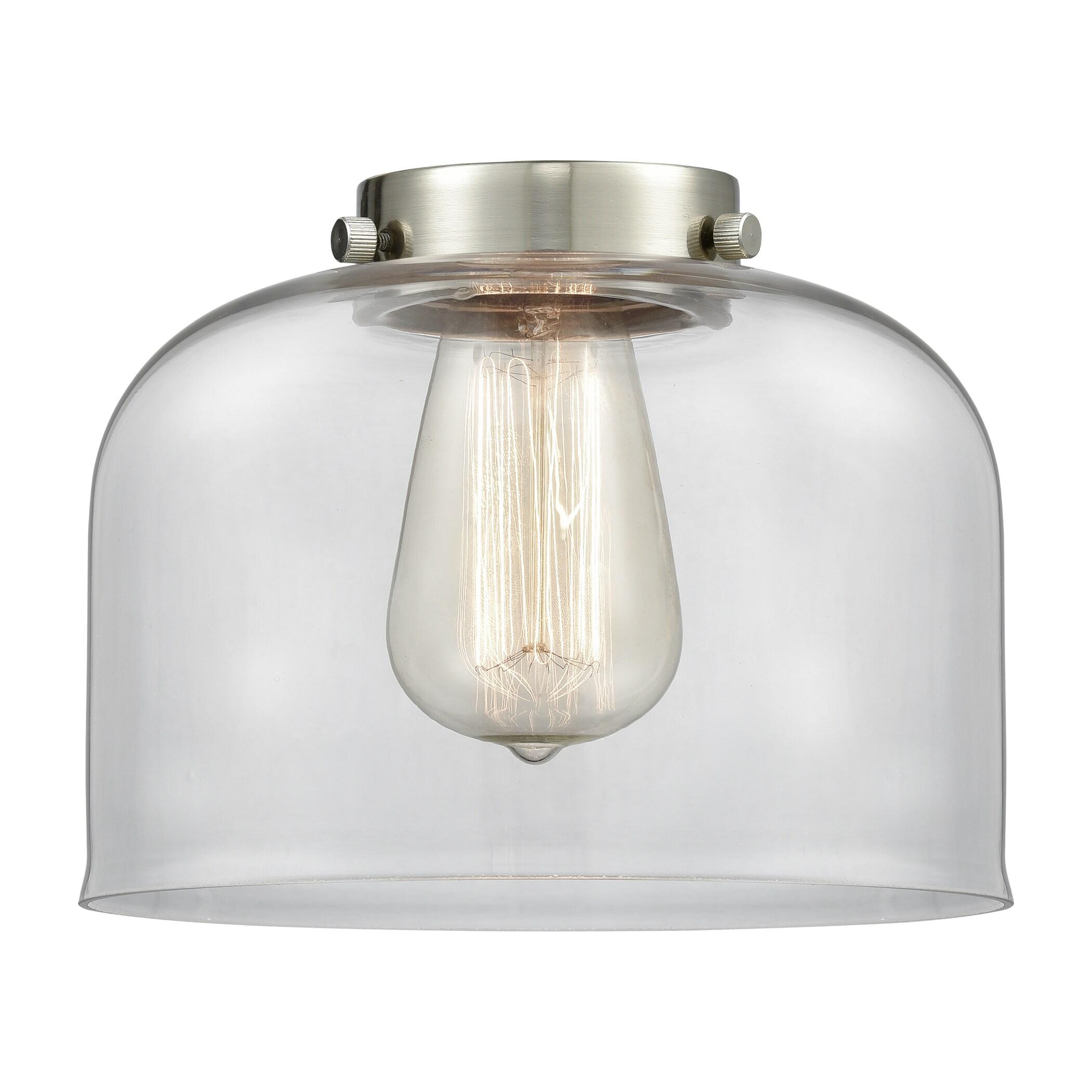 Innovations Lighting  Franklin Restoration Bell - 1 Light 8" Cord Hung Mini Pendant Clear/Brushed Satin Nickel