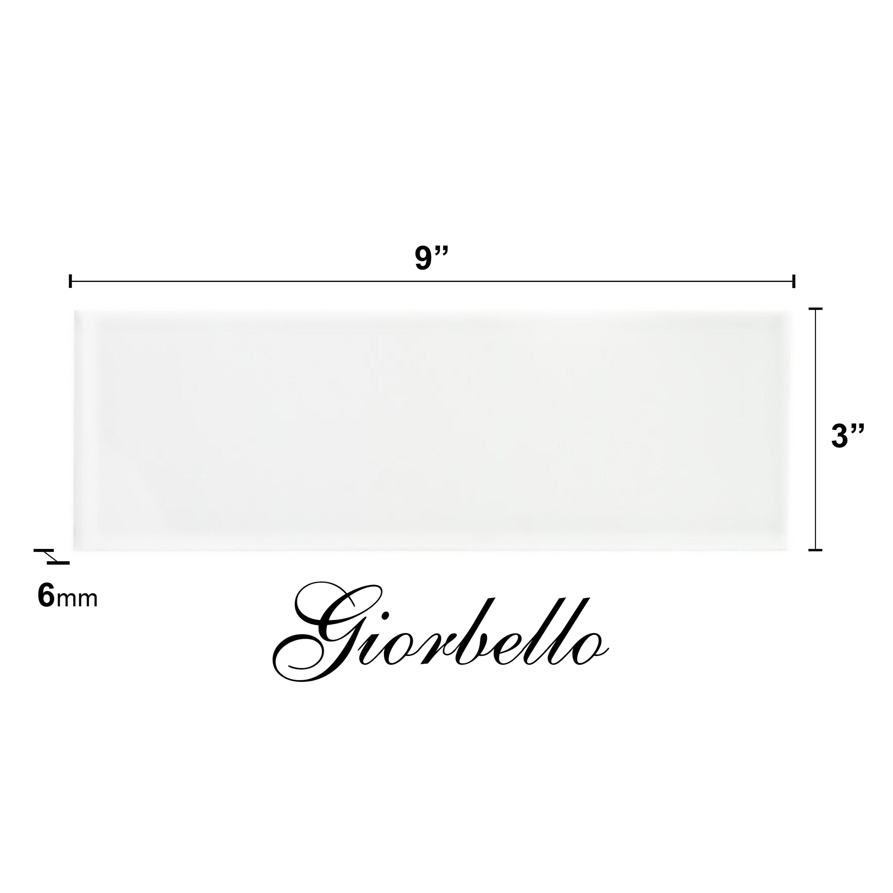 3" x 9" Glass Subway Tile