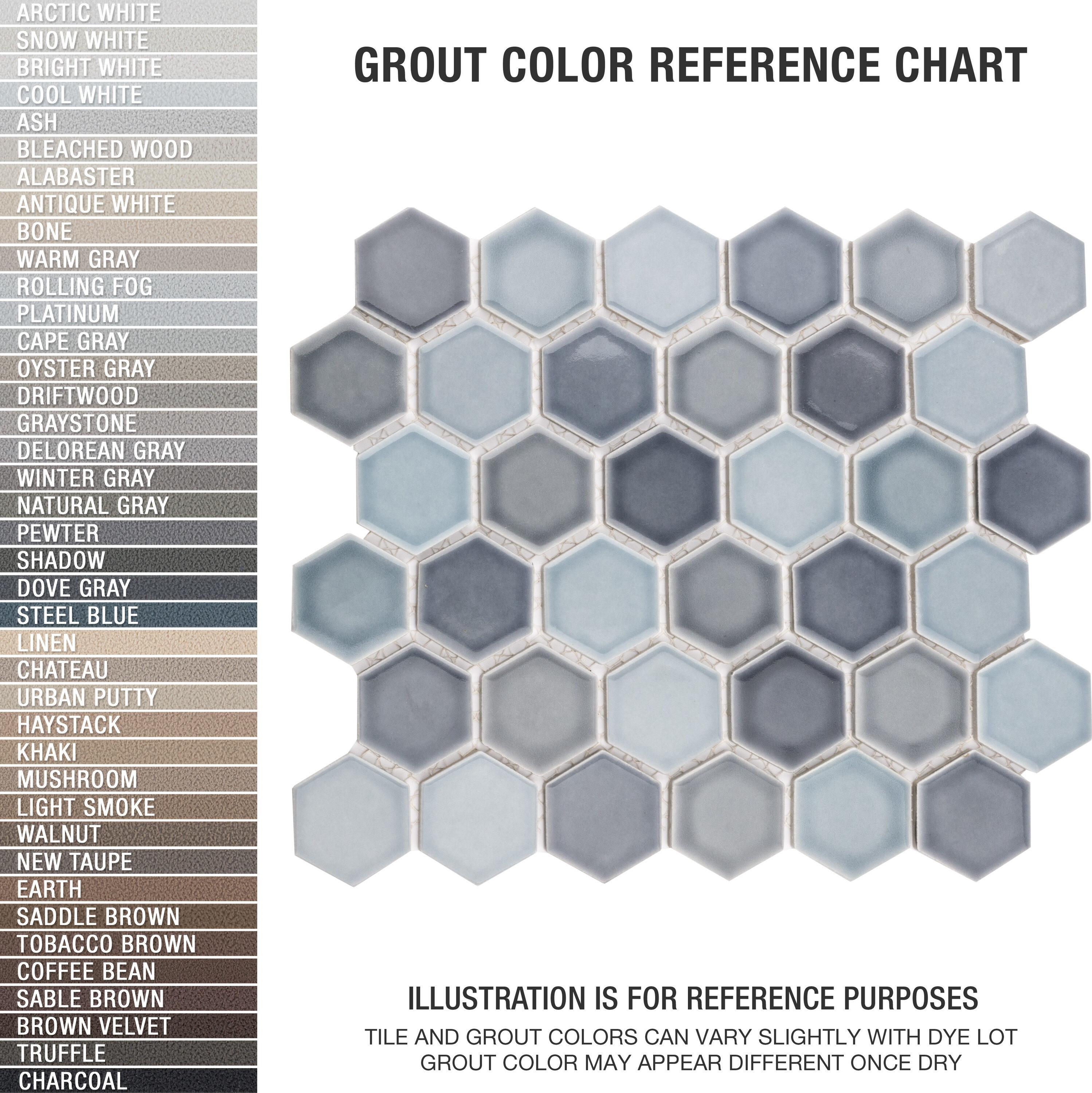 Merola Tile Hudson Due 2" Hex 10-7/8 " x 12-5/8 " Porcelain Mosaic Floor and Wall Tile