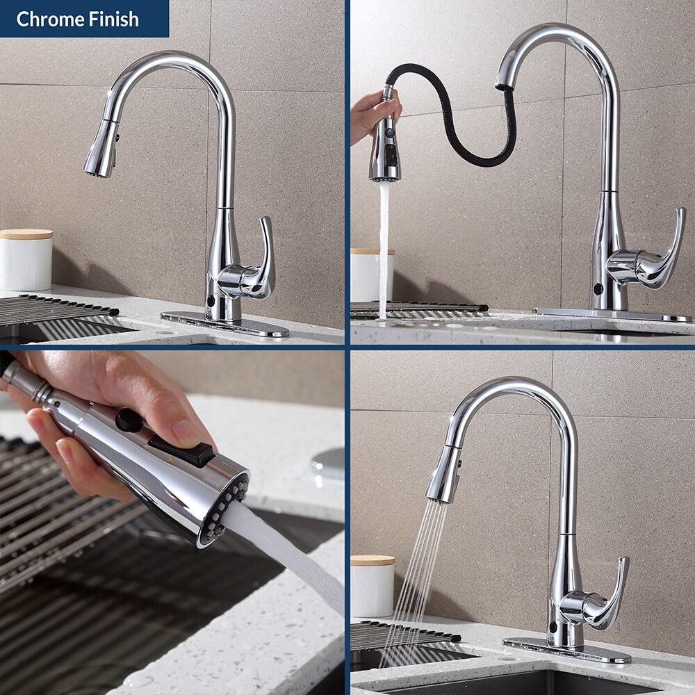 Classic Series Single-Handle Standard Kitchen Faucet in Brushed Nickel