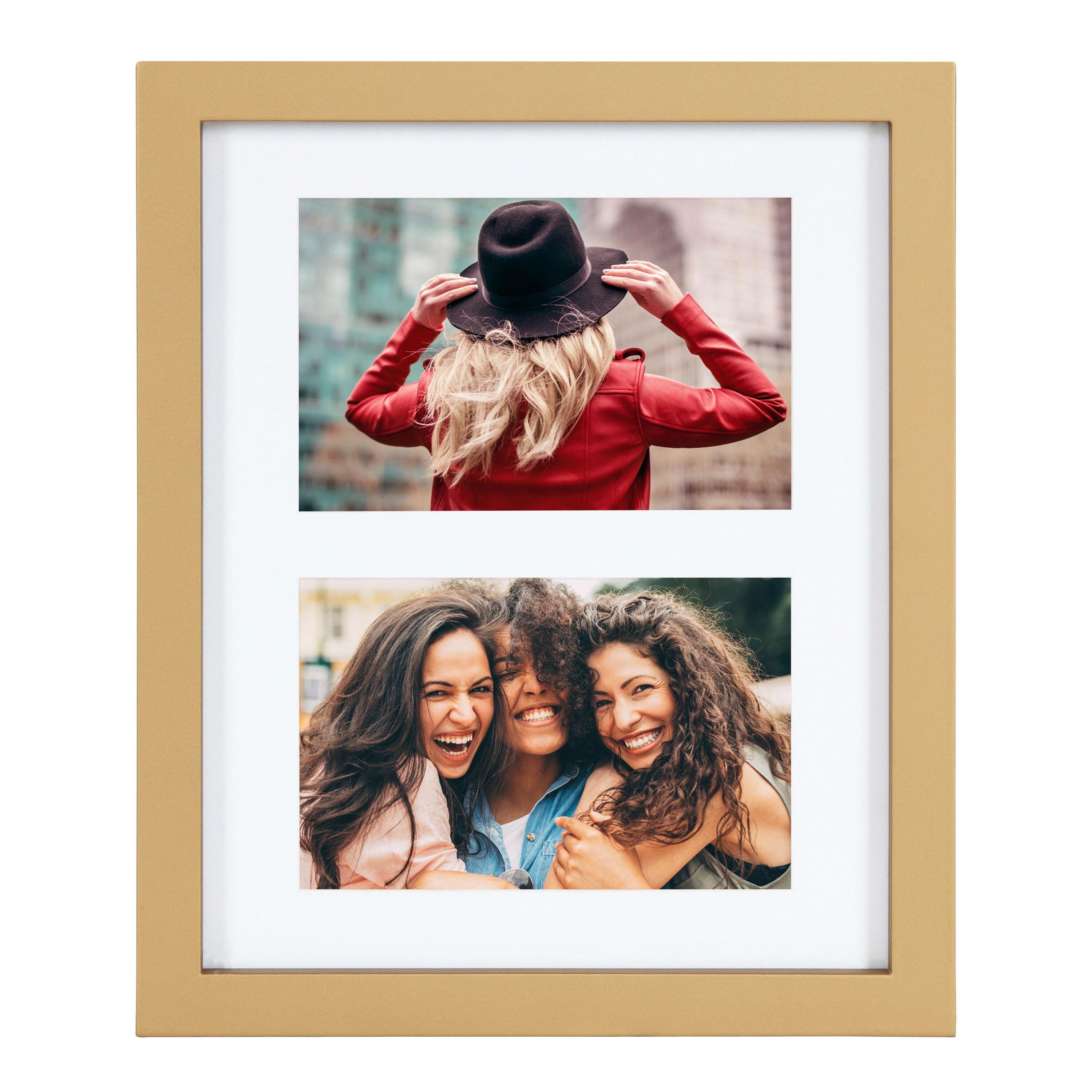 Kate and Laurel Gallery Modern Glam Frame Set, Set of 10, Black, White, and Gold