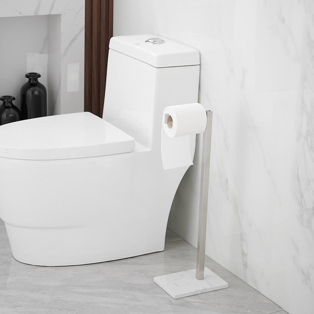 Free Standing Toilet Paper Holder with Weighted Base