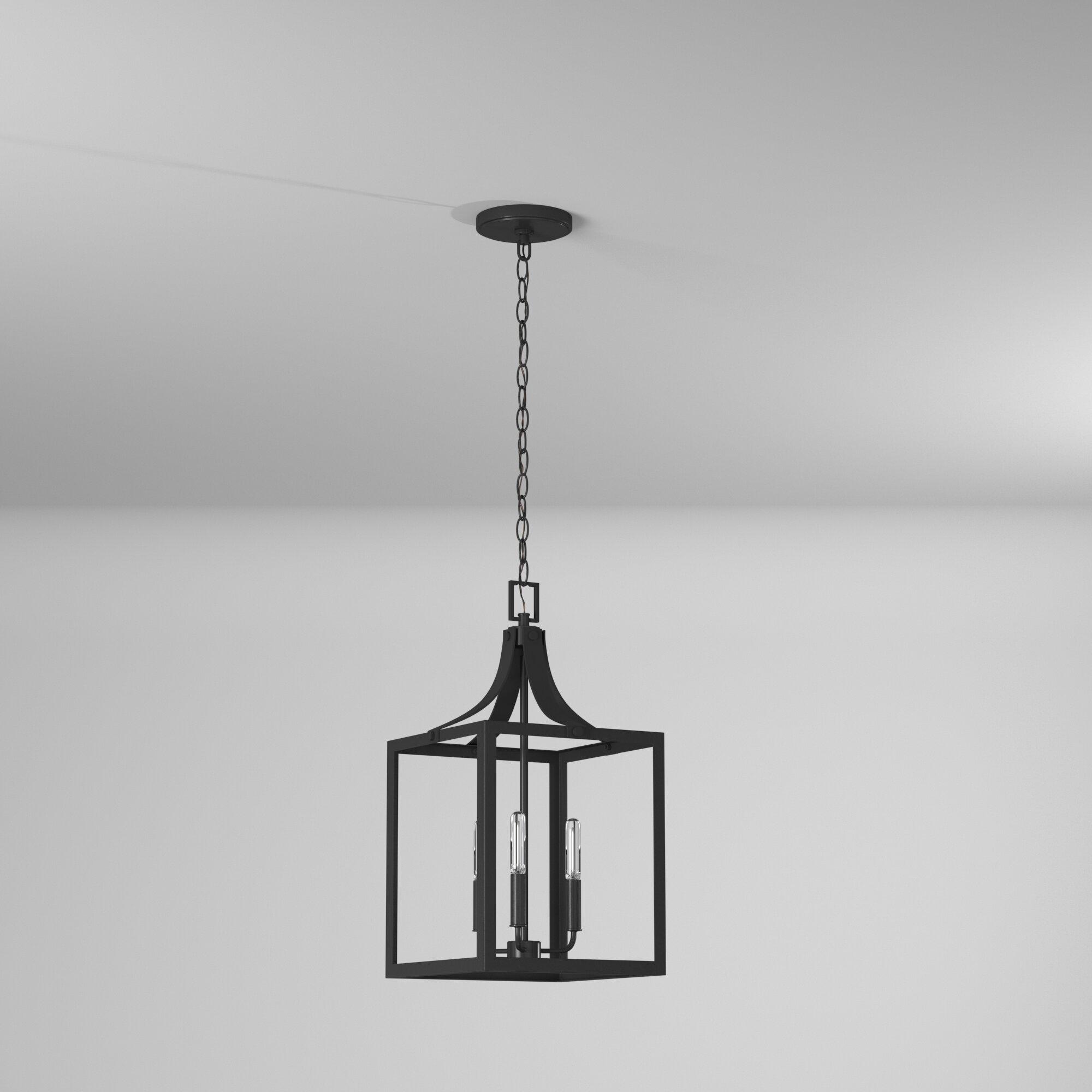 Labette 3-Light Black Bronze Accented Lantern Pendant