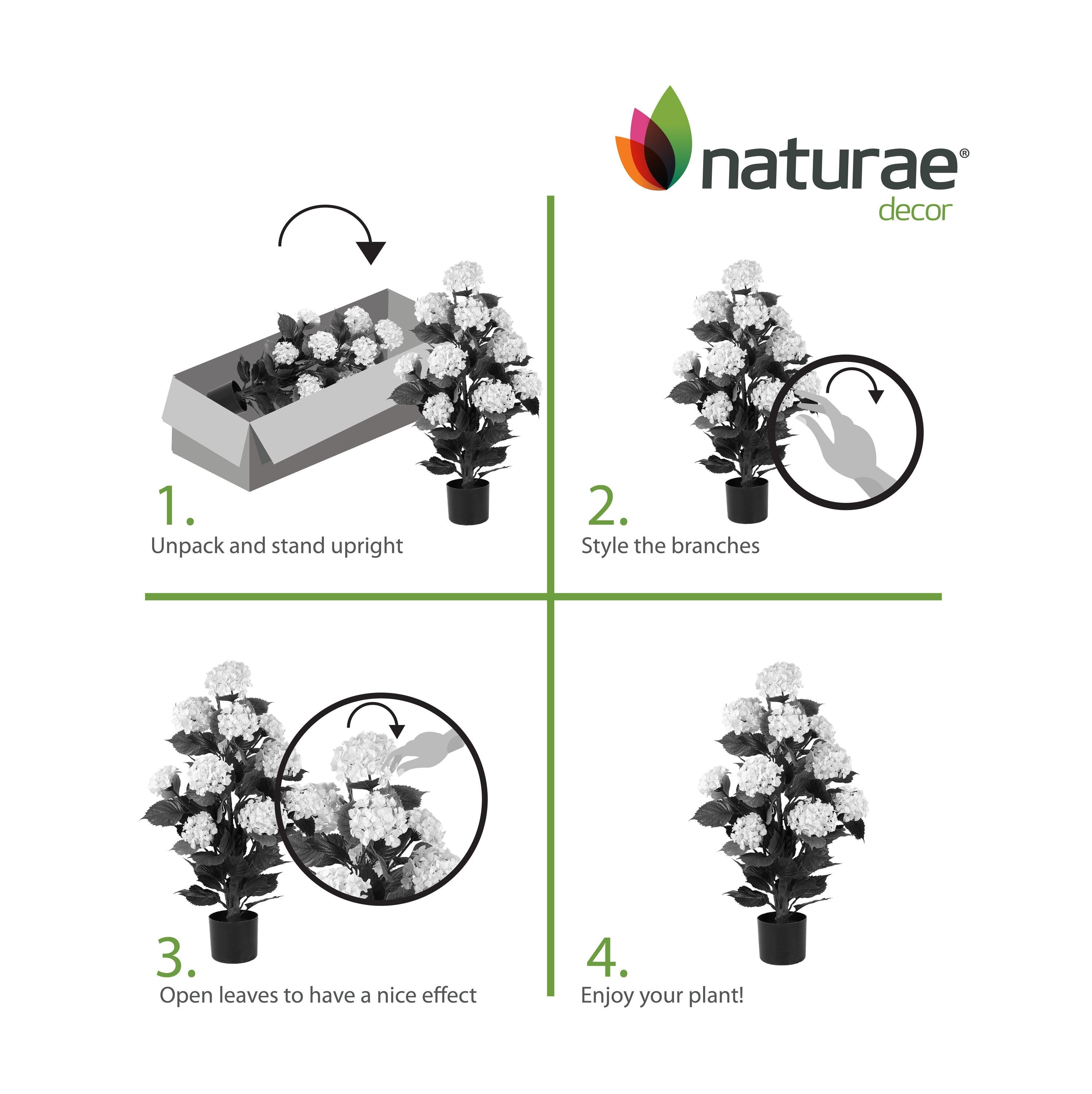 Naturae Decor ARTIFICIAL 36 IN PINK HYDRANGEA