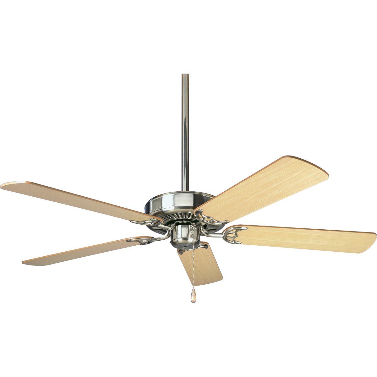 P2501-09-Progress Lighting-AirPro - Wide - Ceiling Fan in Transitional style - 52 Inches wide by 13.5 Inches high-Brushed Nickel Finish