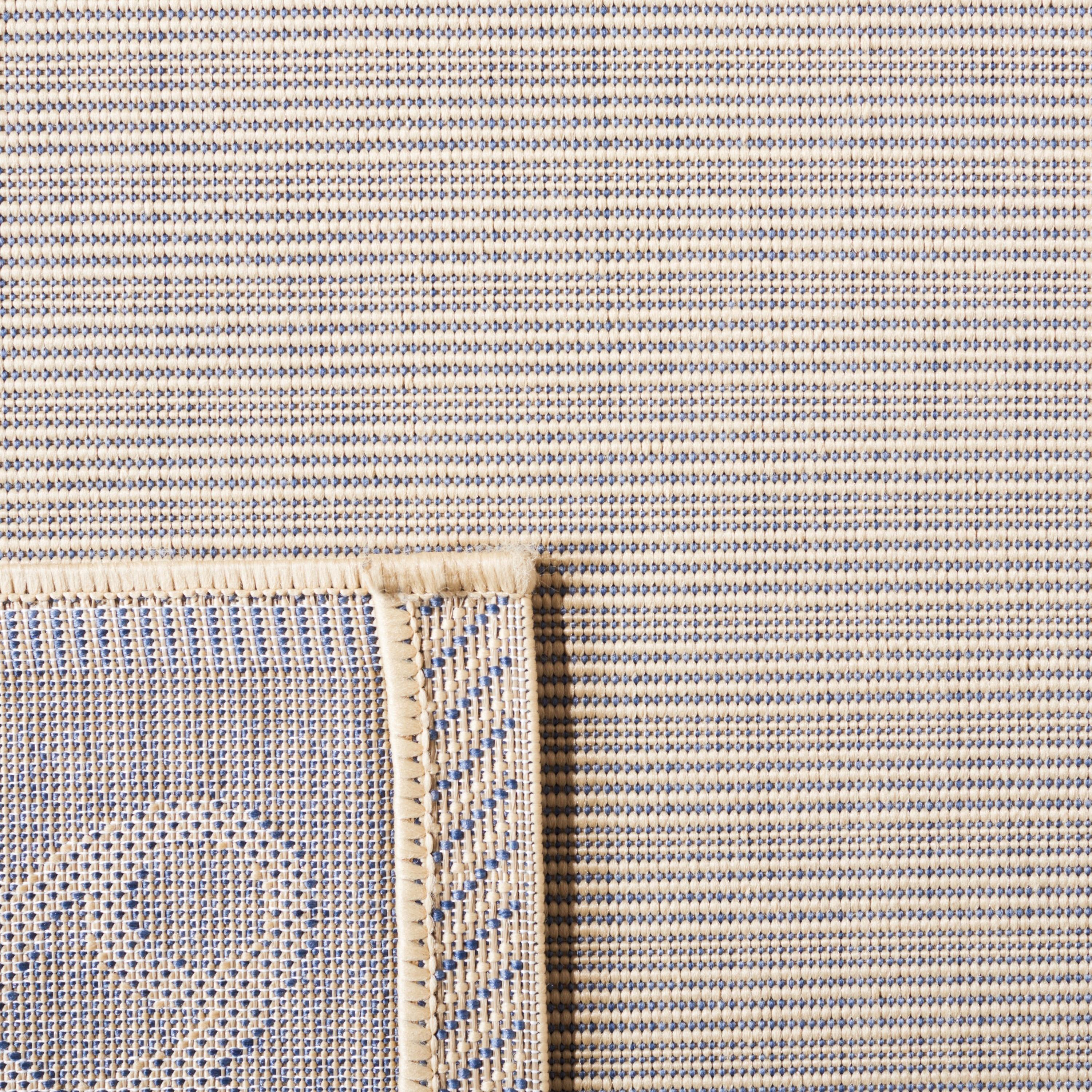 Courtyard CY1588 Power Loomed Indoor and Outdoor Runner Rug - Natural/Blue - 2'3"x10' - Safavieh