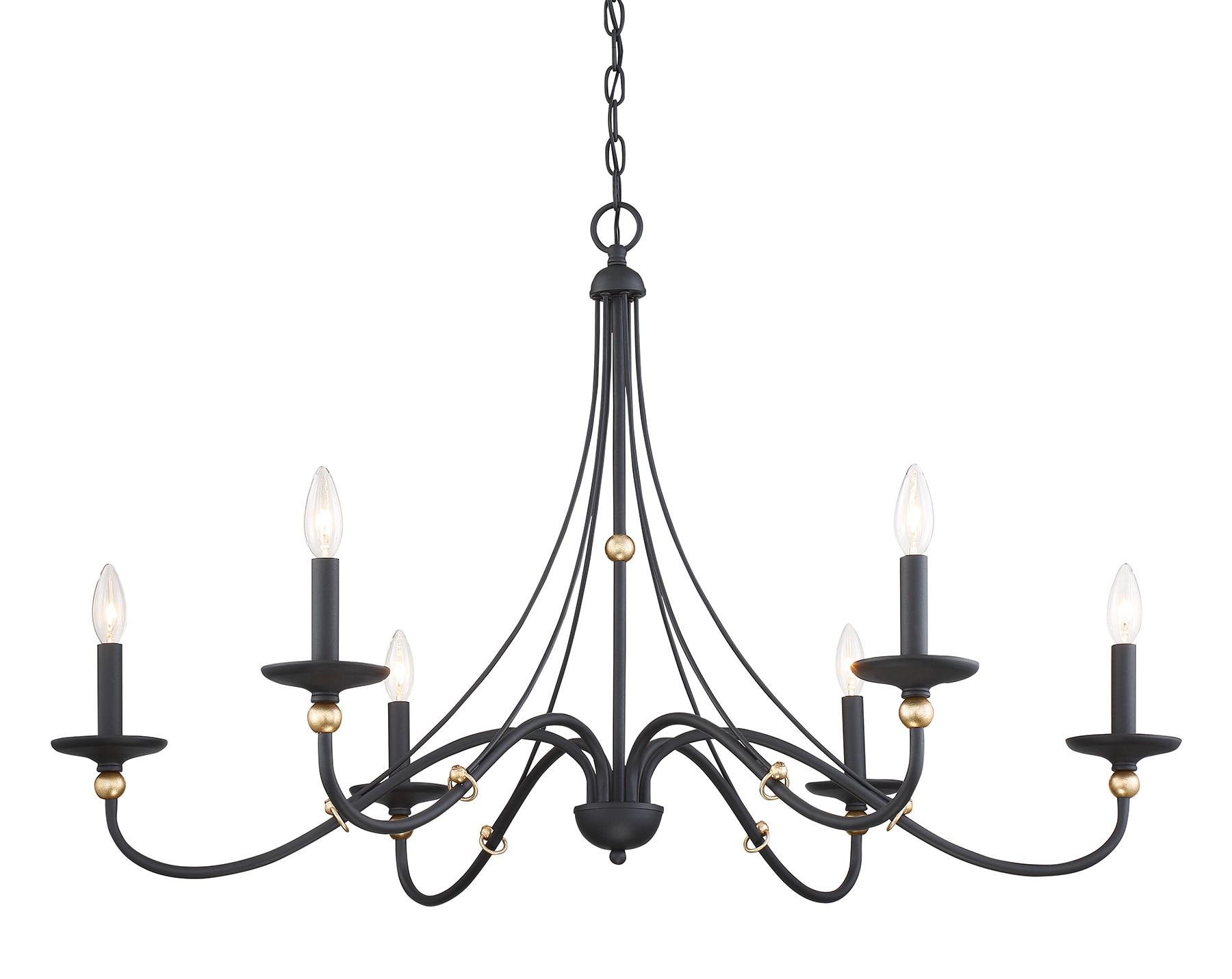 Minka Lavery - Westchester County - Chandelier 6 Light Sand Coal/Skyline Gold