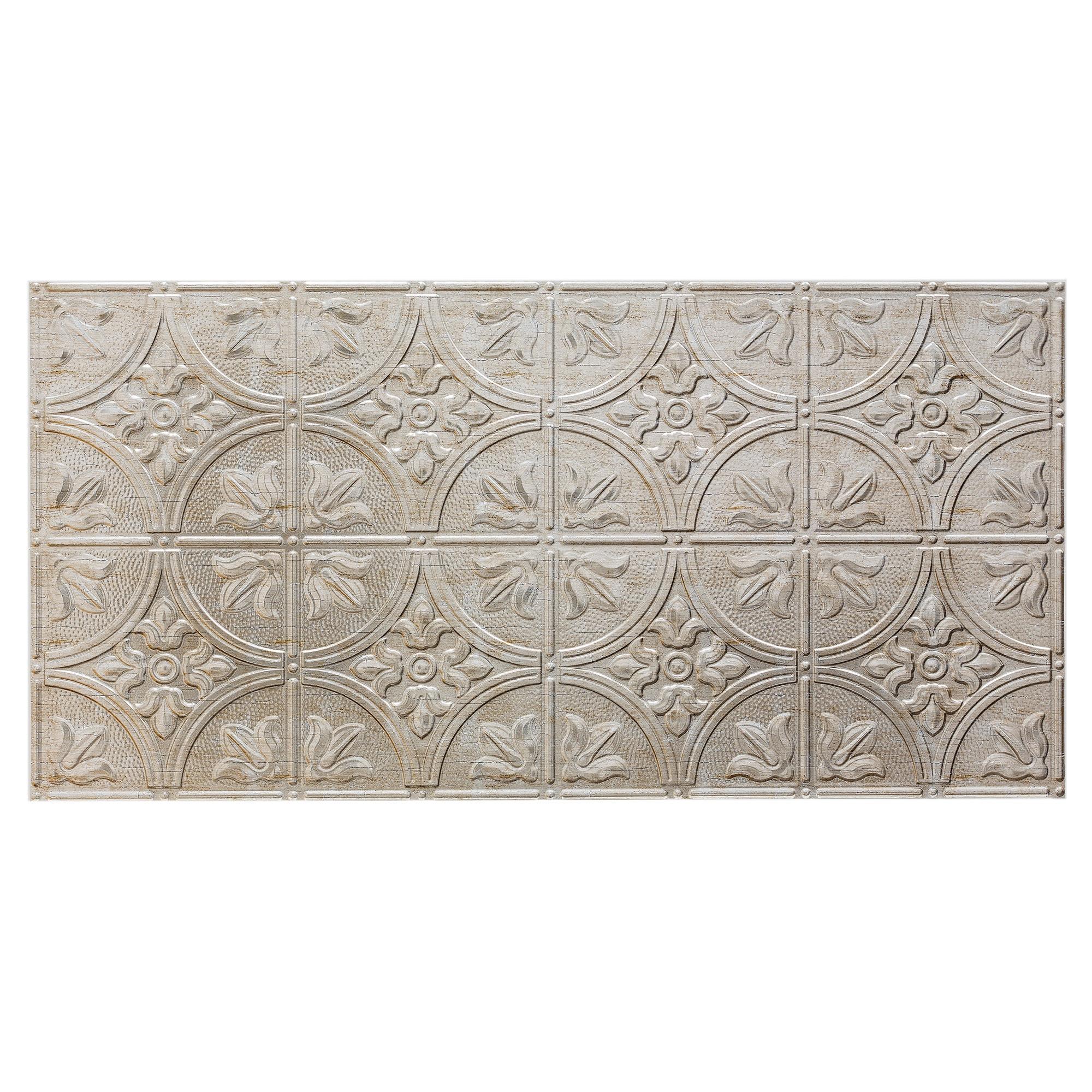 24.375'' L x 48.375'' W Embossed Vinyl Glue Up Ceiling Tile