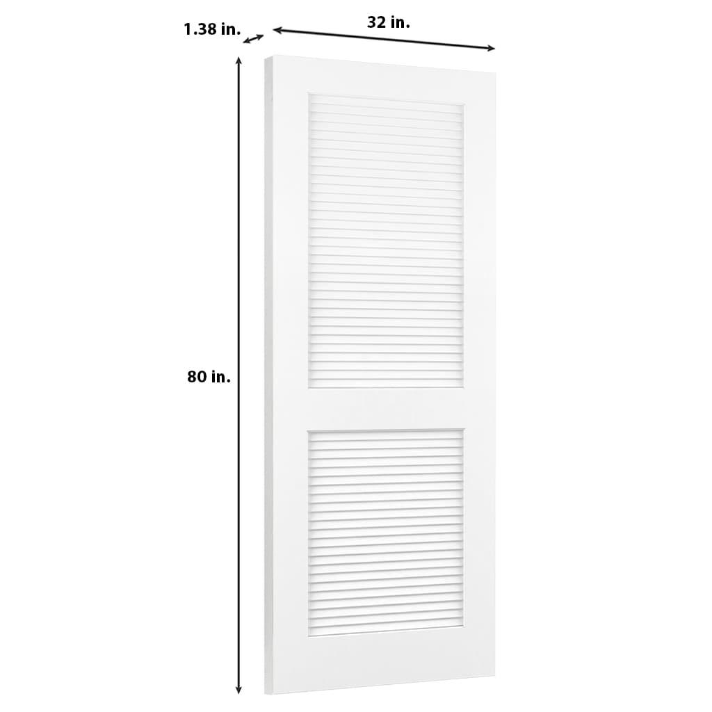 Plantation Louver Louver Solid Pine Unfinished Interior Door Slab
