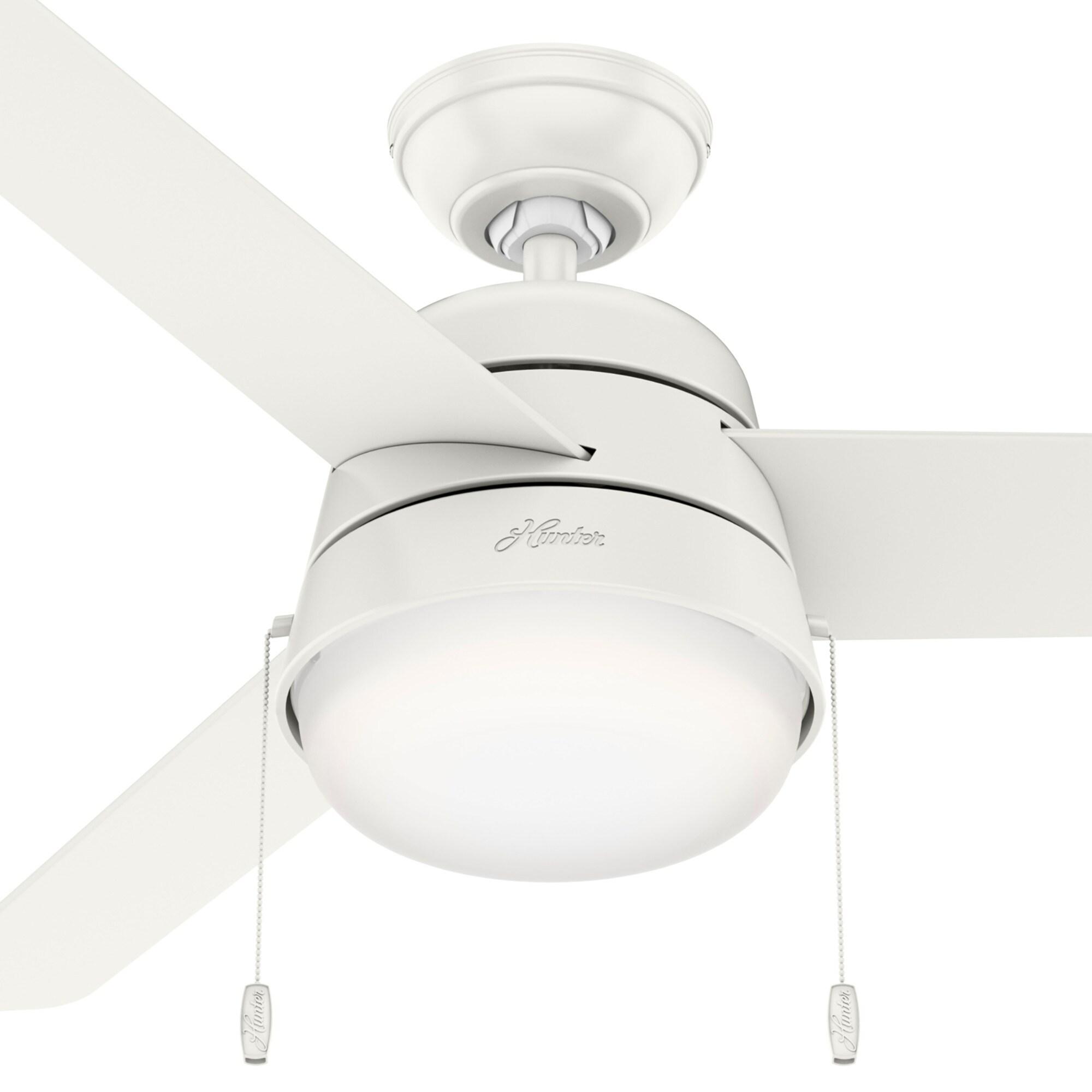 Hunter Fan 52" Aker 3 - Blade Indoor Standard Ceiling Fan with Pull Chain and Light Kit Included