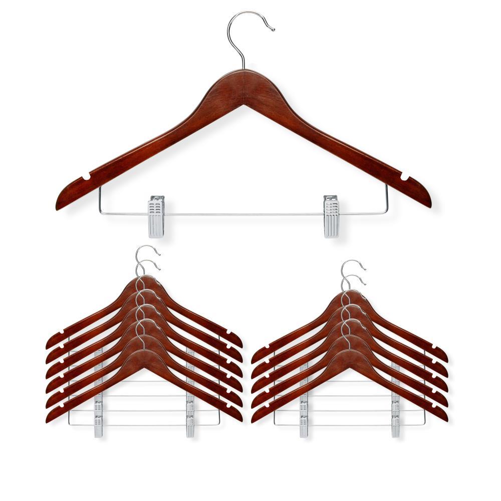 Myndi Non-Slip Hangers With Clips for Skirt/Pants (Set of 12)