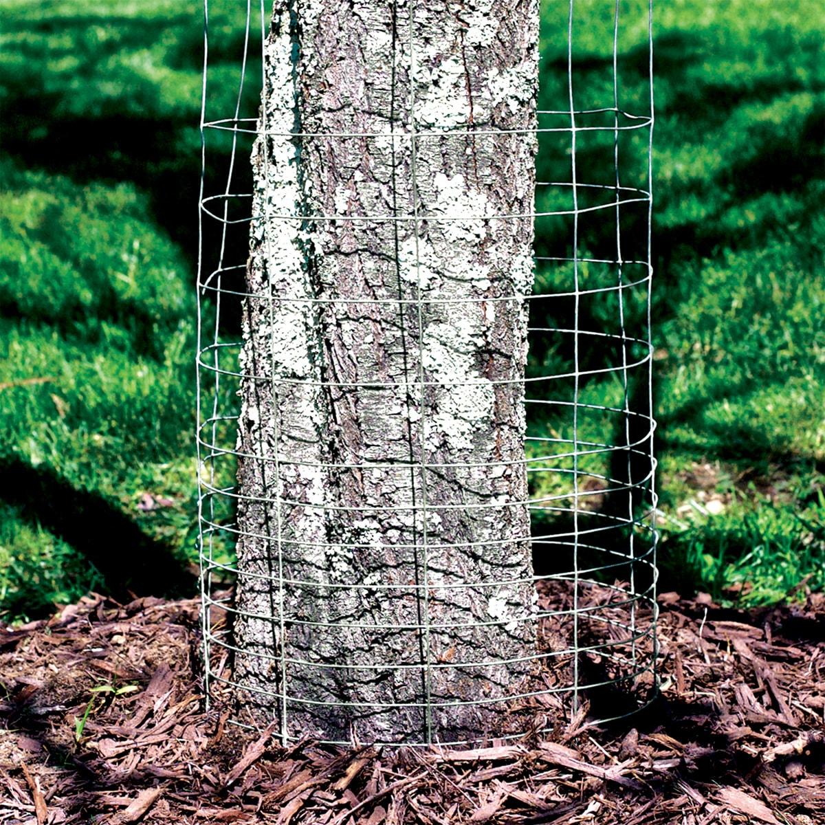 36-Inch Gray Galvanized Steel Rabbit Guard Garden Fence