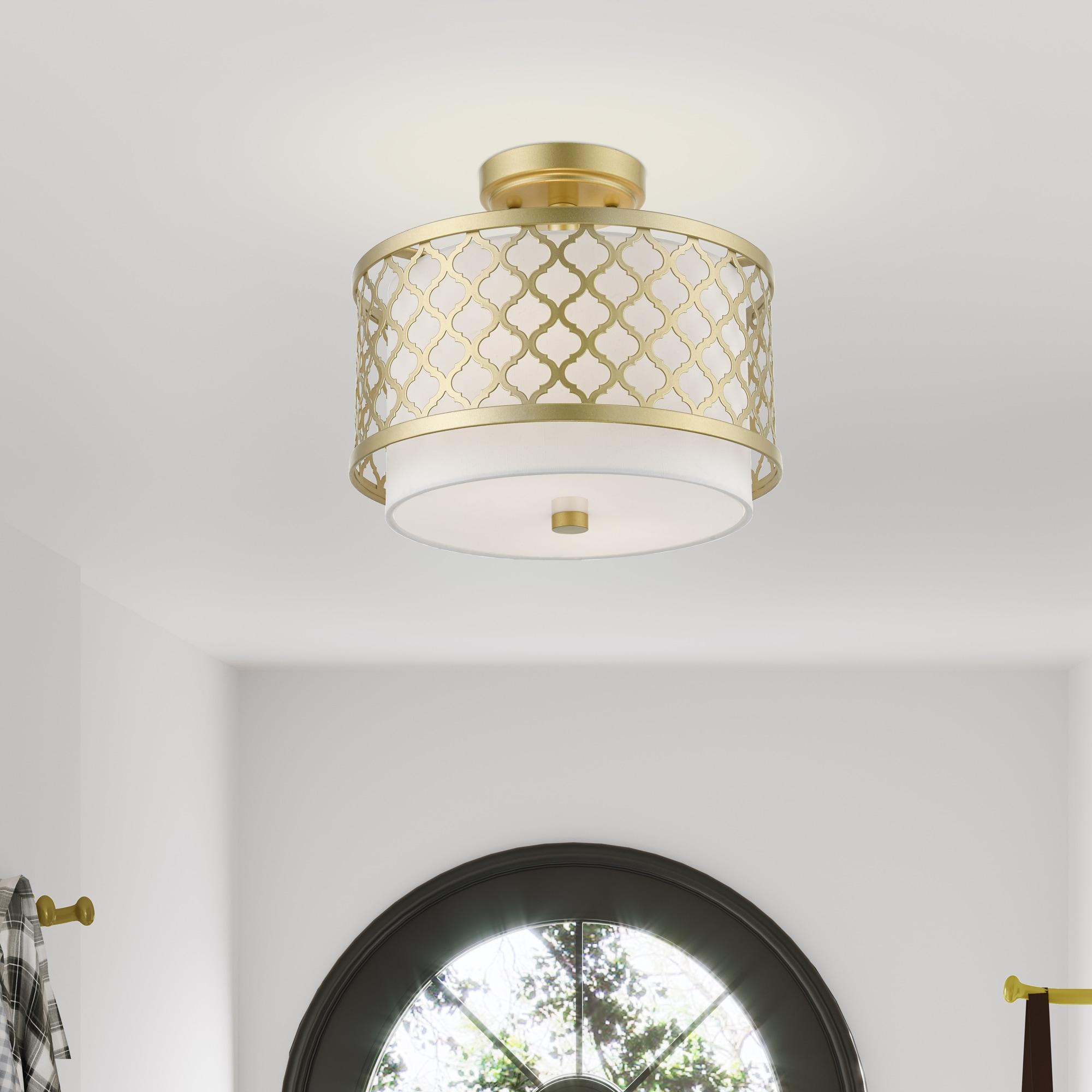 Livex Lighting Arabesque 2 - Light Semi-Flush Mount in  Soft Gold
