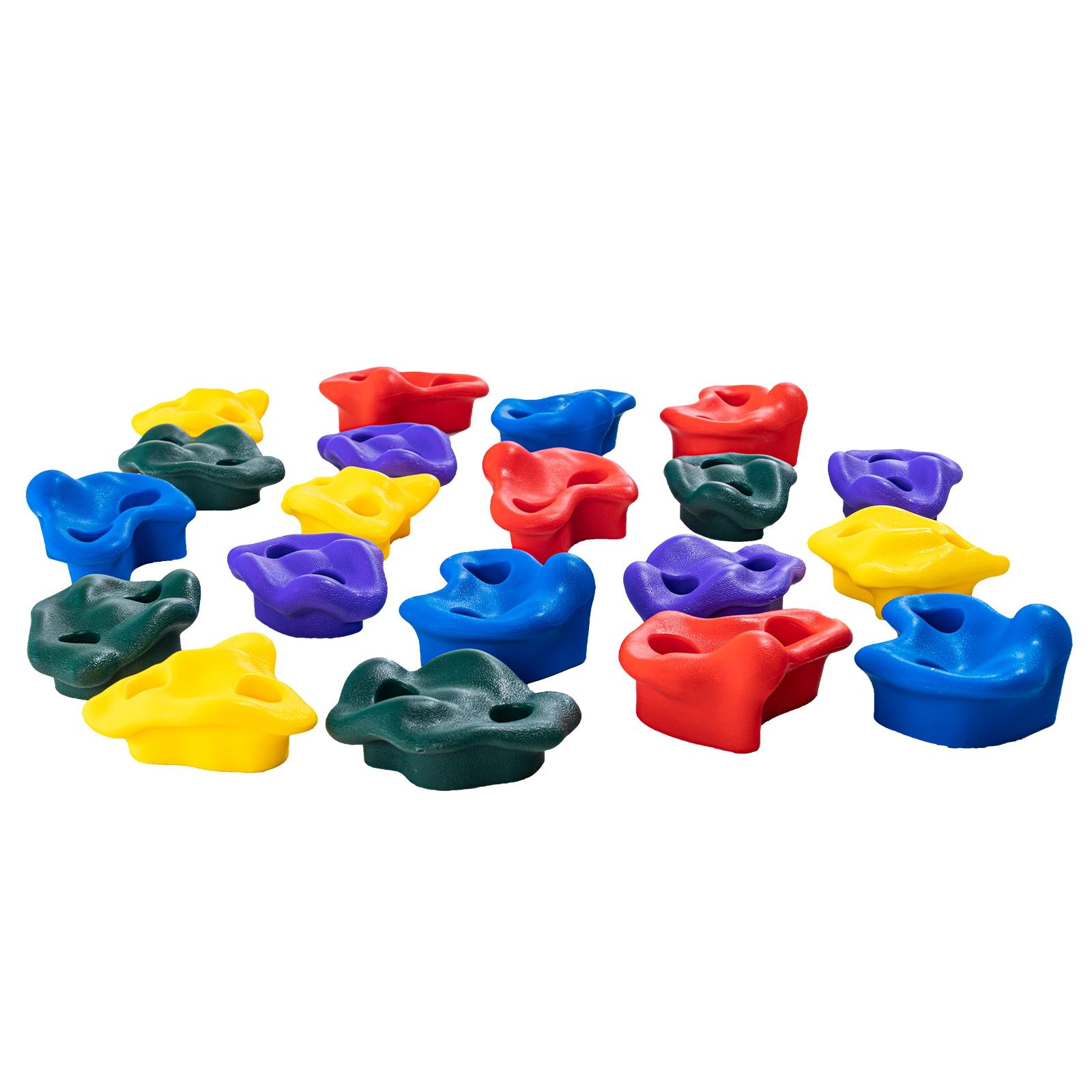 VEVOR Ninja Tree Climbing Kit,20 Tree Climbing Holds and 6 Ratchet Straps,Large Climbing Rocks for Kids and Adults Climber,Various Colors and Shapes