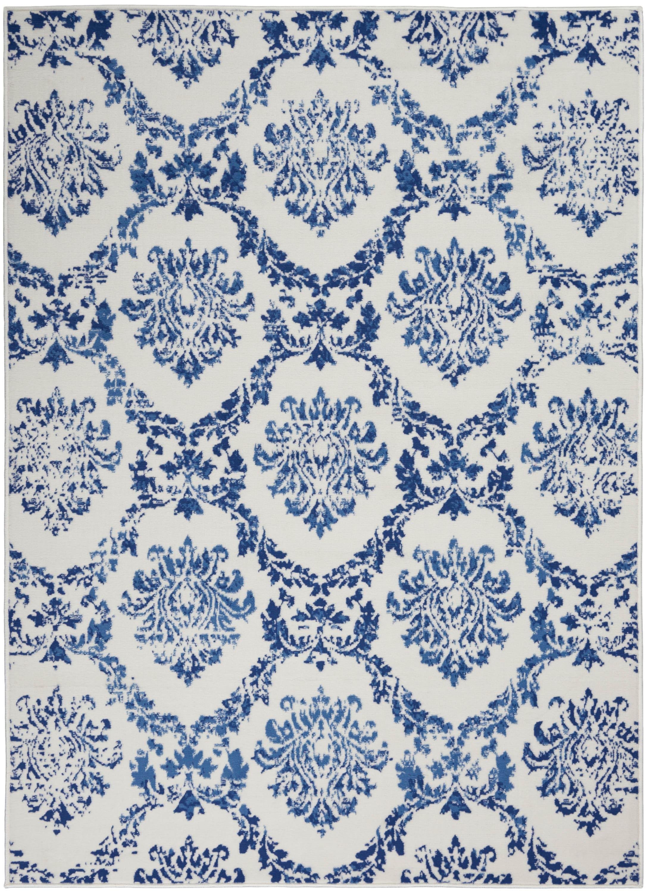 Nourison Whimsicle WHS01 Indoor only Area Rug - Ivory Navy 4' x 6'