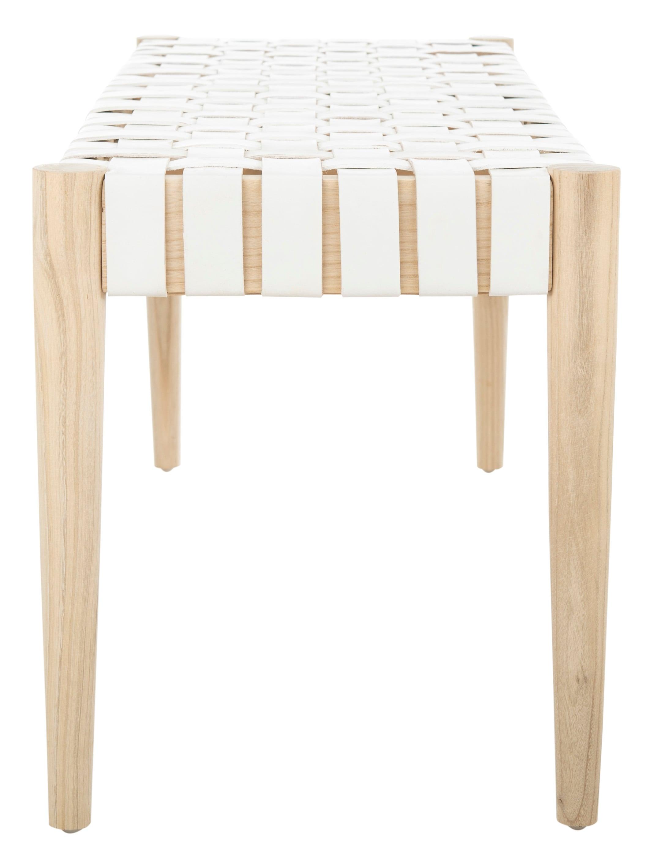 Orin 47" Woven Leather Bench