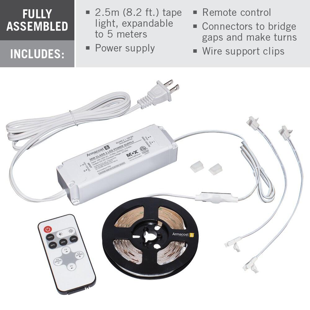 Armacost Warm White LED Tape Light Kit with Remote