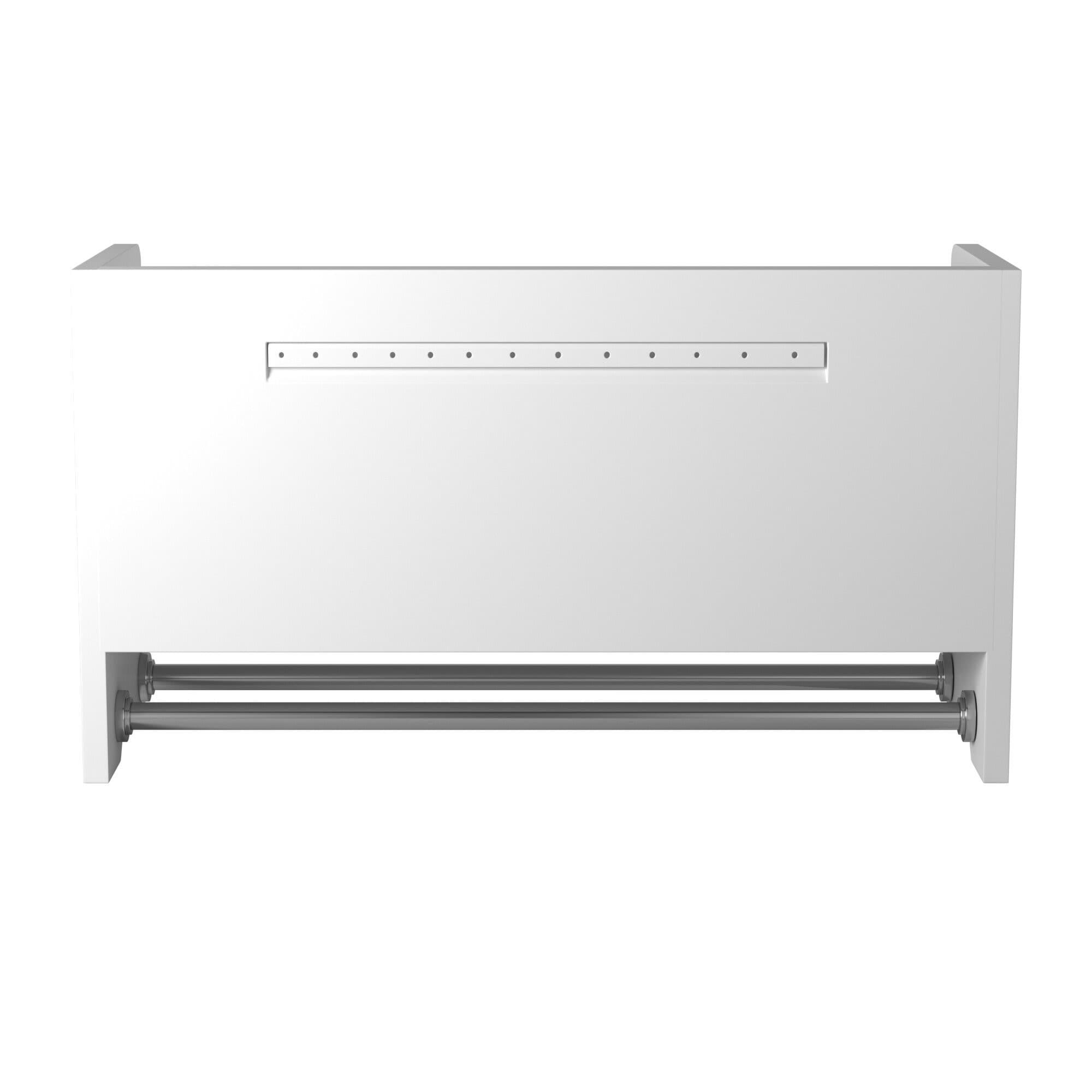 Alaterre 25" Bath Storage Shelf with Towel Rod, White