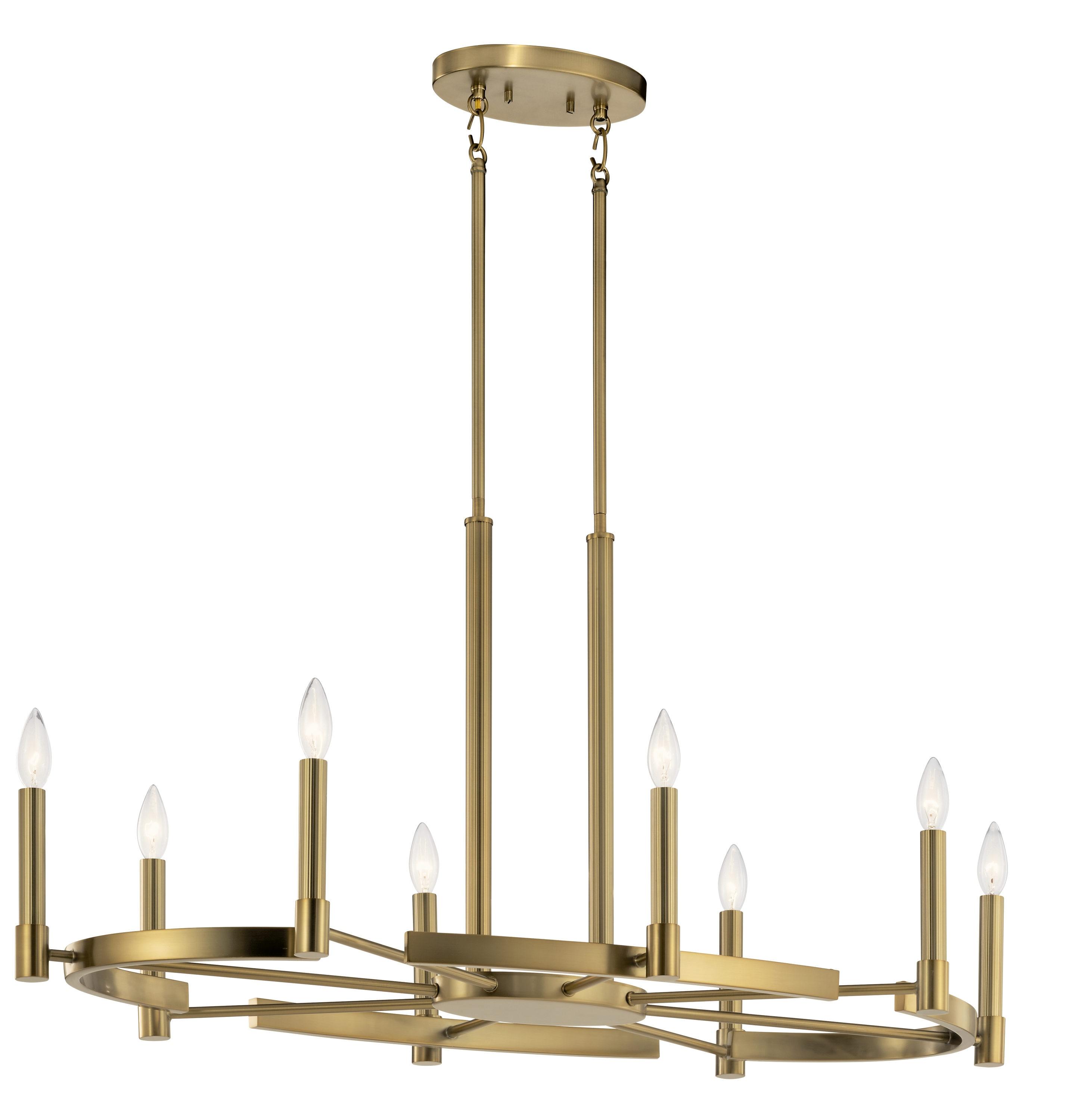 Kichler Lighting Tolani 8 - Light Chandelier in Brushed Natural Brass