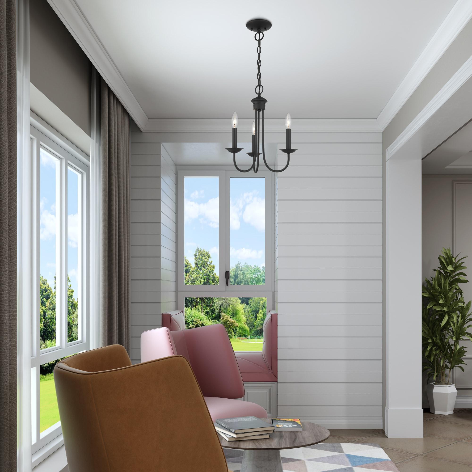 Livex Lighting Estate 3 - Light Chandelier in  Black
