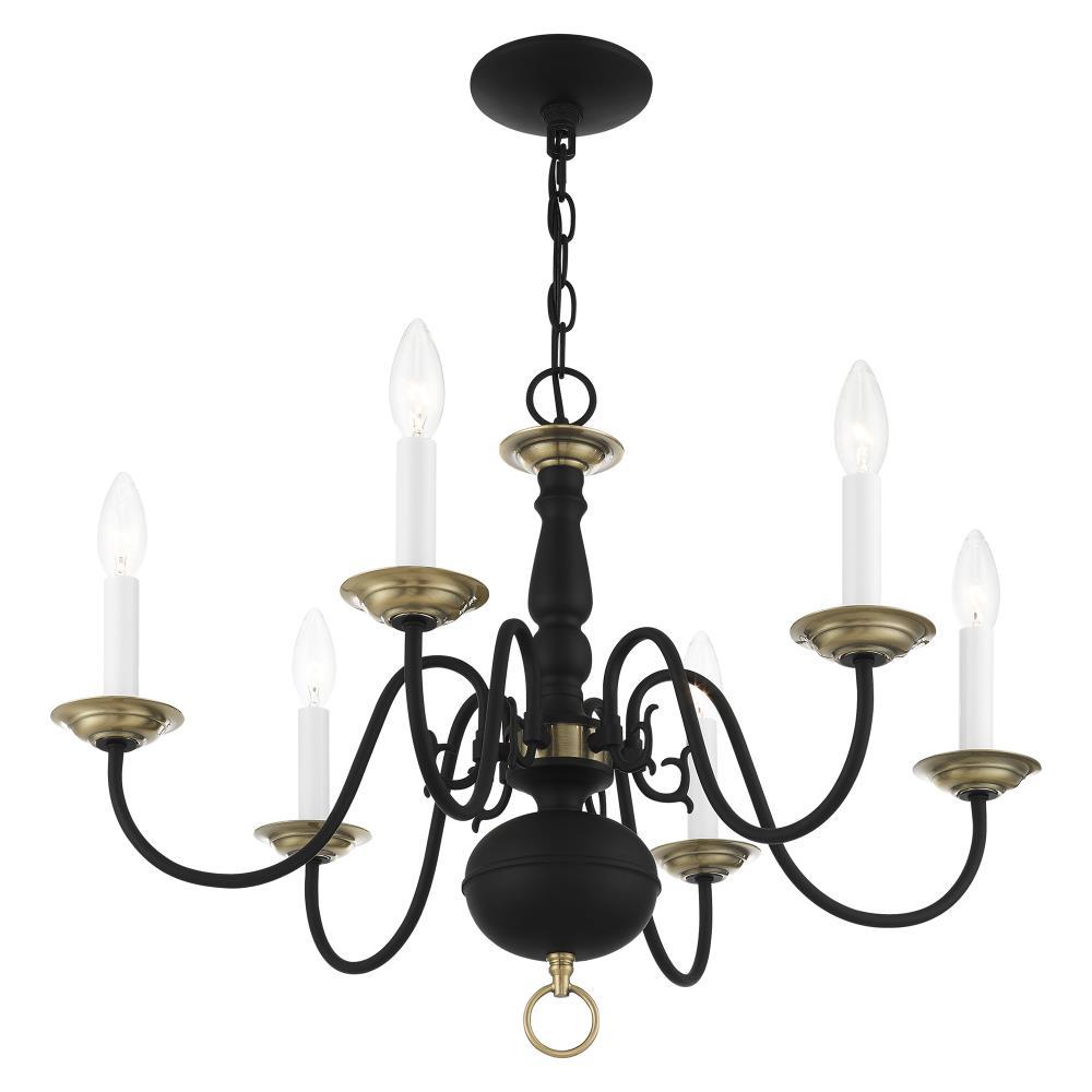 Livex Lighting - Williamsburgh - 6 Light Chandelier in Traditional Style - 24