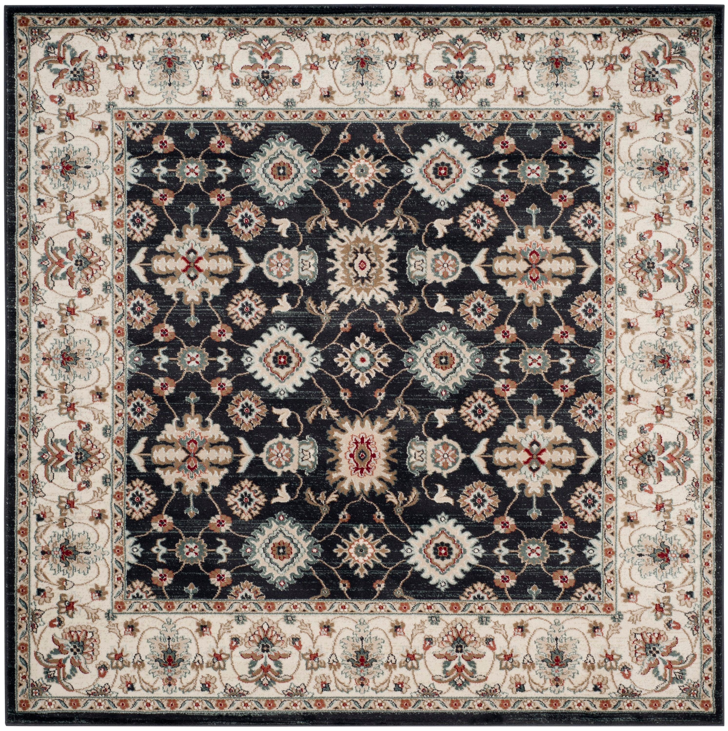 Lyndhurst LNH332 Power Loomed Area Rug - Navy/Cream - 7'x7' - Safavieh.