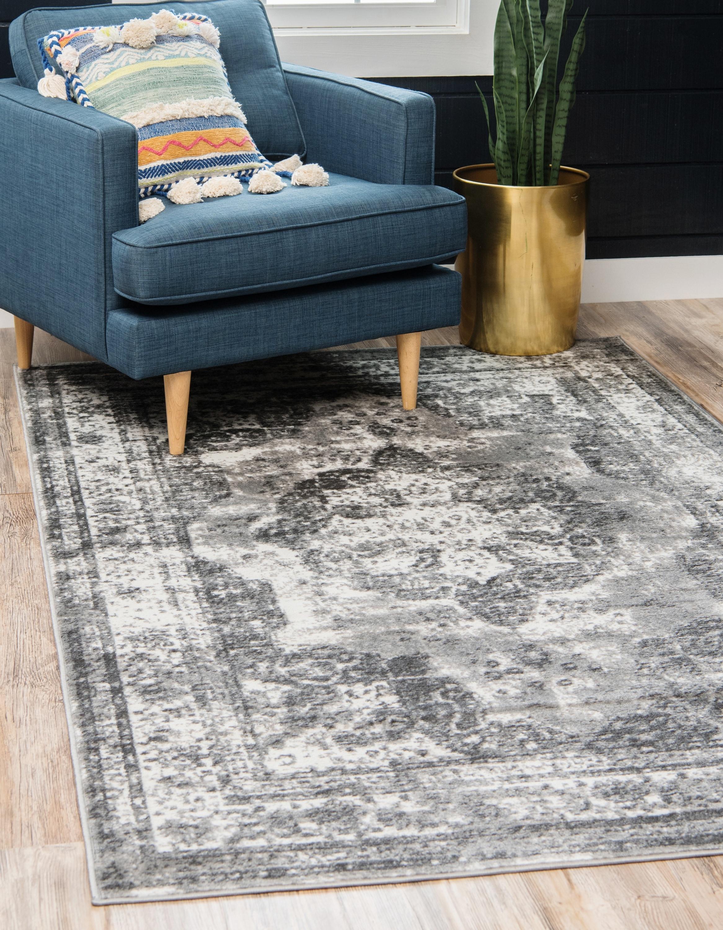 Unique Loom 9' 0 x 12' 0 Sofia Salle Garnier Gray Area Rug