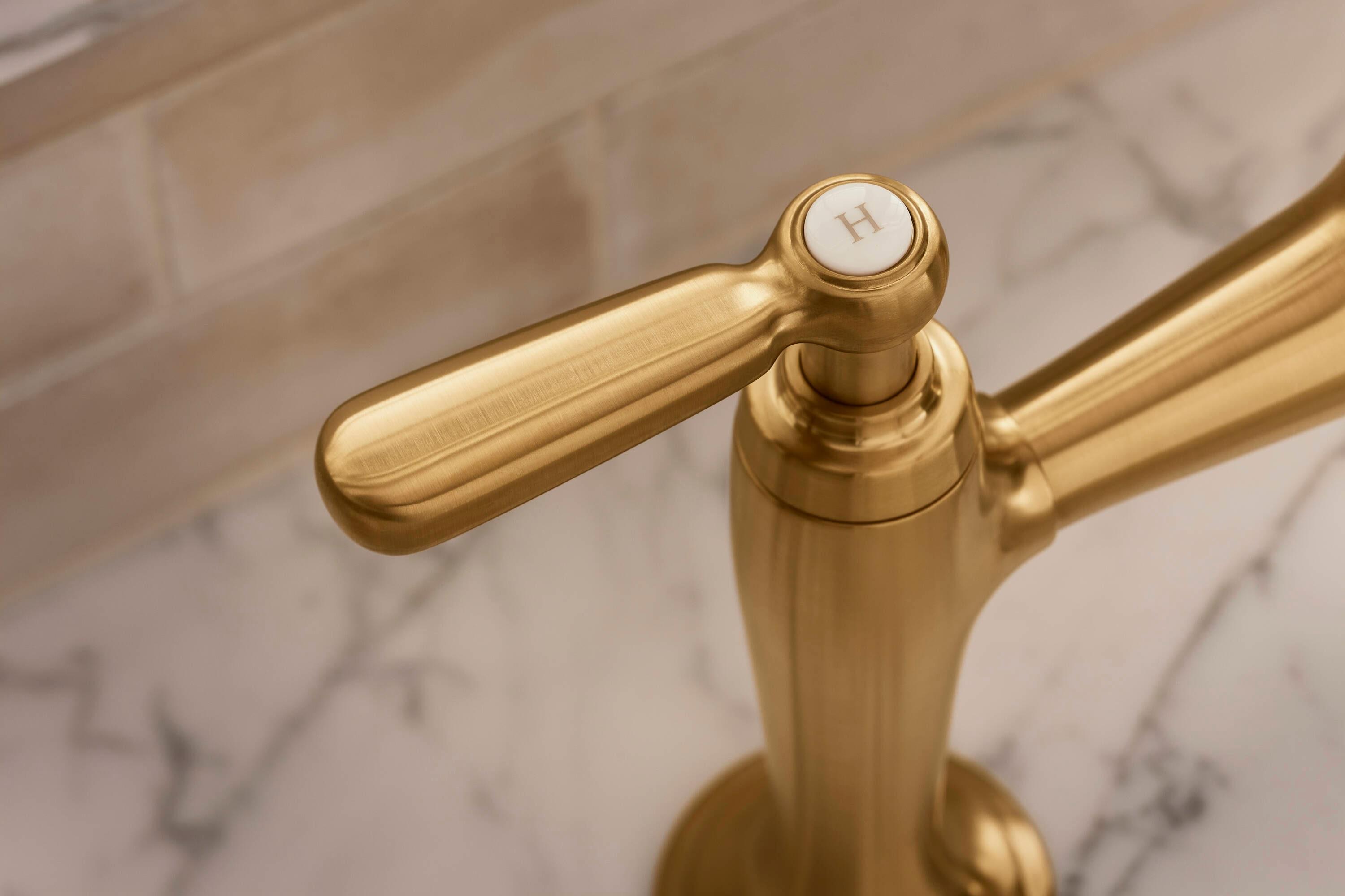 Edalyn by Studio McGee Two-Hole Bridge Kitchen Sink Faucet with Side Sprayer
