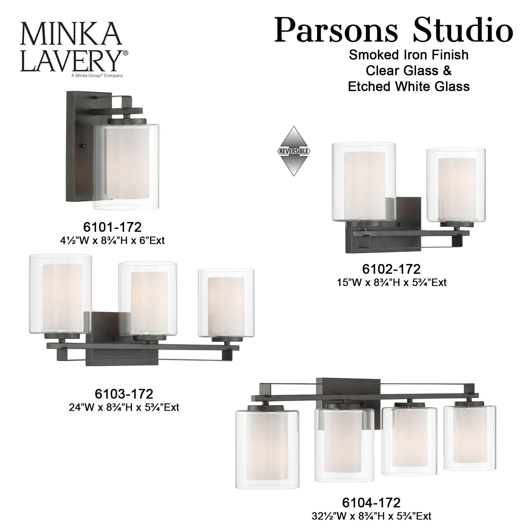 4101-172-Minka Lavery-Parsons Studio - 1 Light Mini Pendant in Transitional Style - 10 inches tall by 4.25 inches wide-Smoked Iron Finish