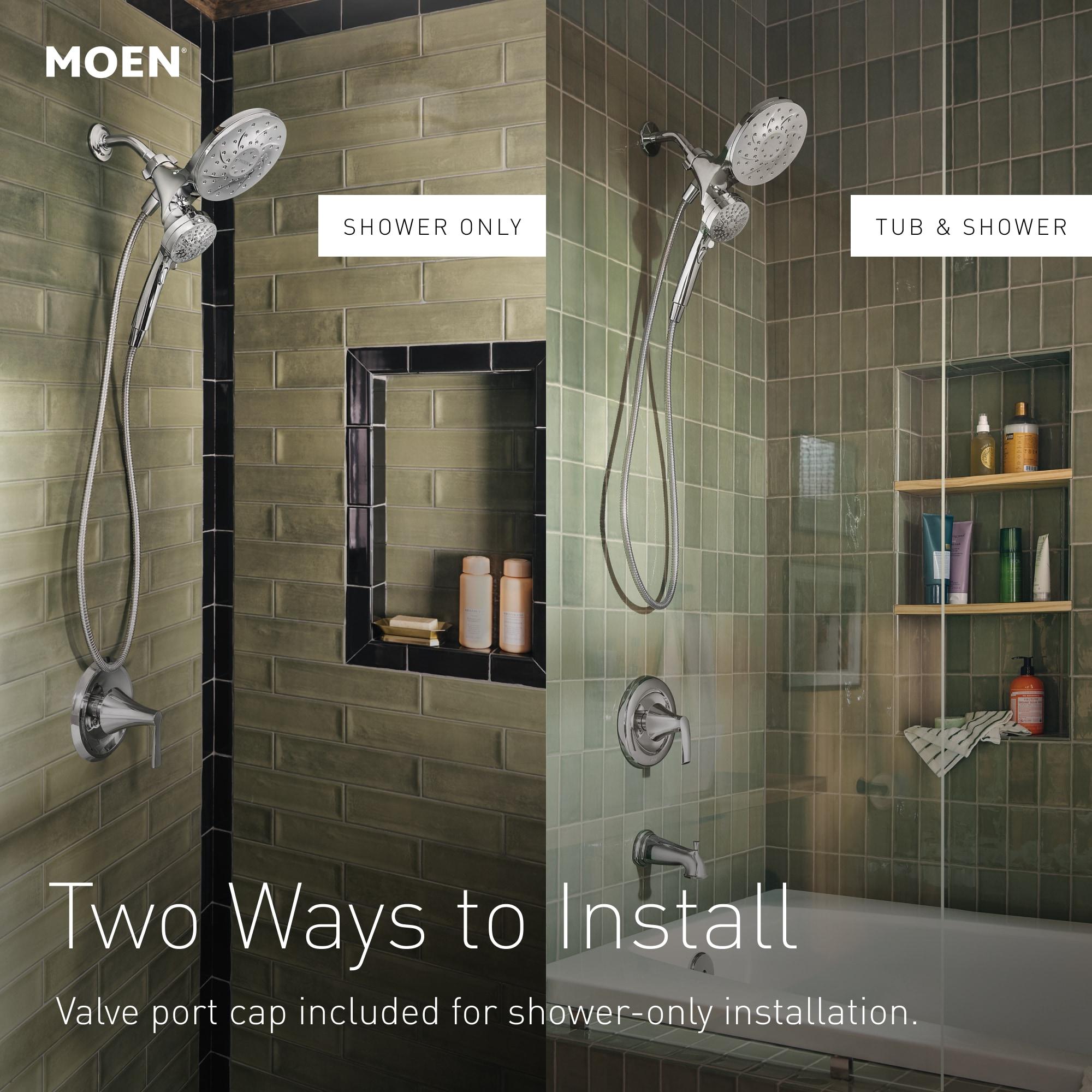 Moen Magnetix 82137SRN Graeden Spot Resist Brushed Nickel 1-Handle Bathtub and Shower Faucet with Valve