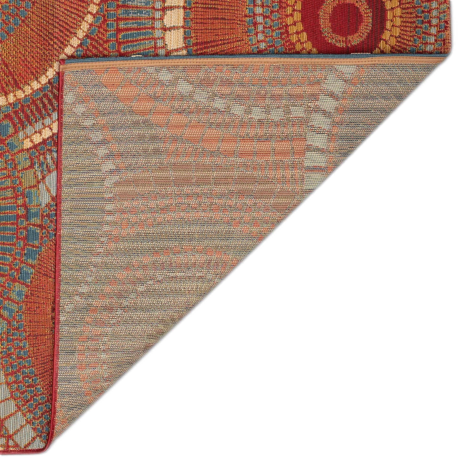 Liora Manne Marina Circles Indoor/Outdoor Rug Saffron 6'6" x 9'4"