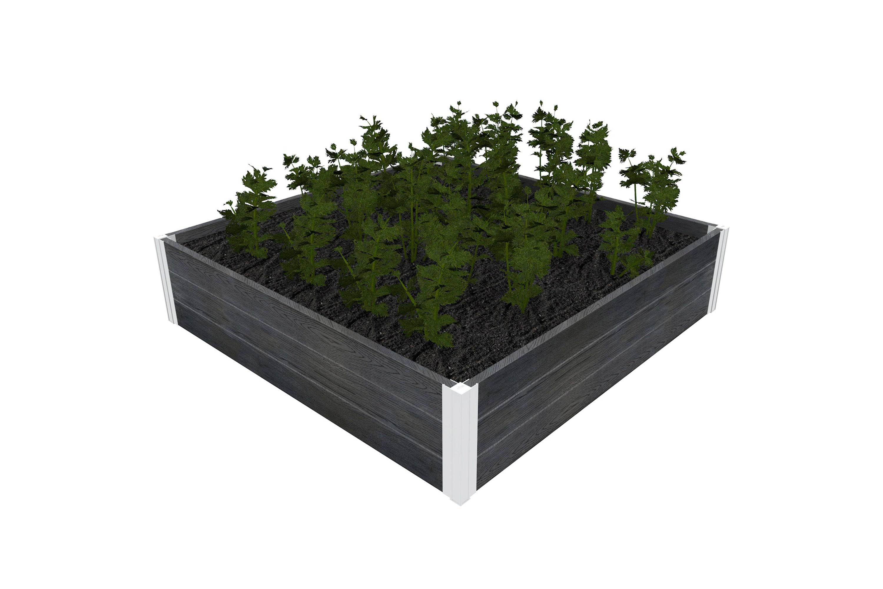 Urbana 4 ft x 4 ft Vinyl Raised Garden Bed