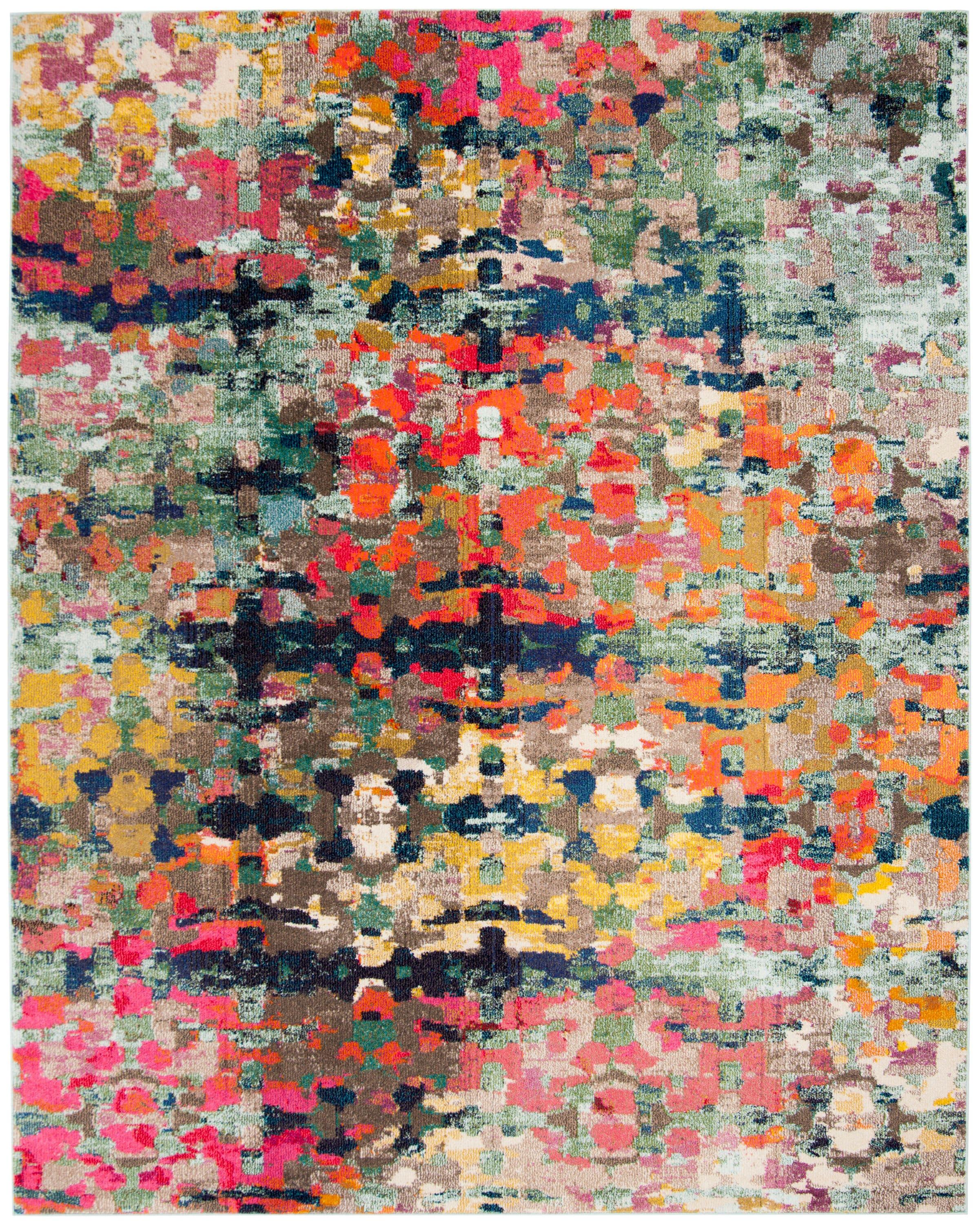 Monaco MNC263 Power Loomed Area Rug - Green/Blue - 8'x10' - Safavieh.