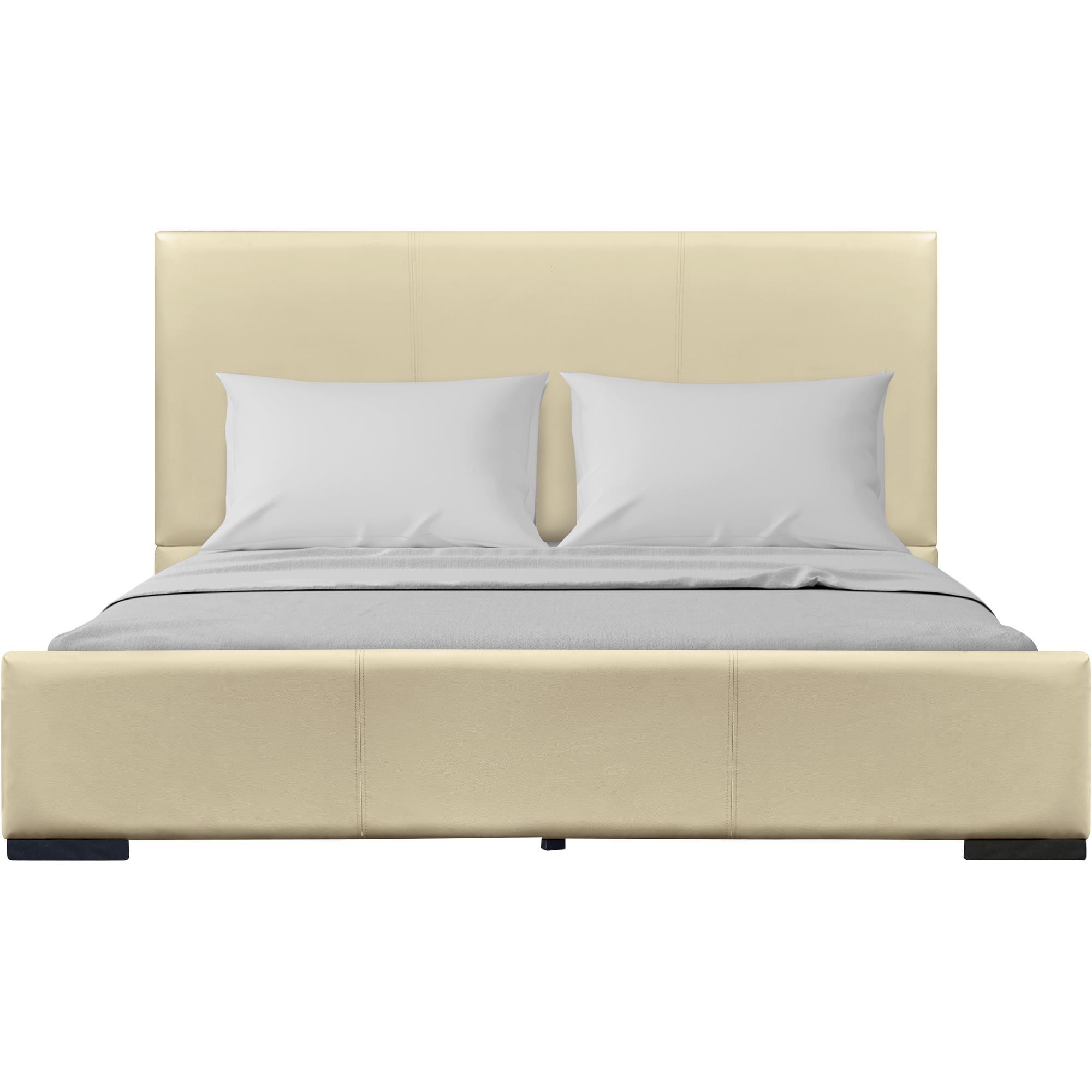 Camden Isle Hindes Platform Bed | Upholstered | Low Profile | Full, Beige