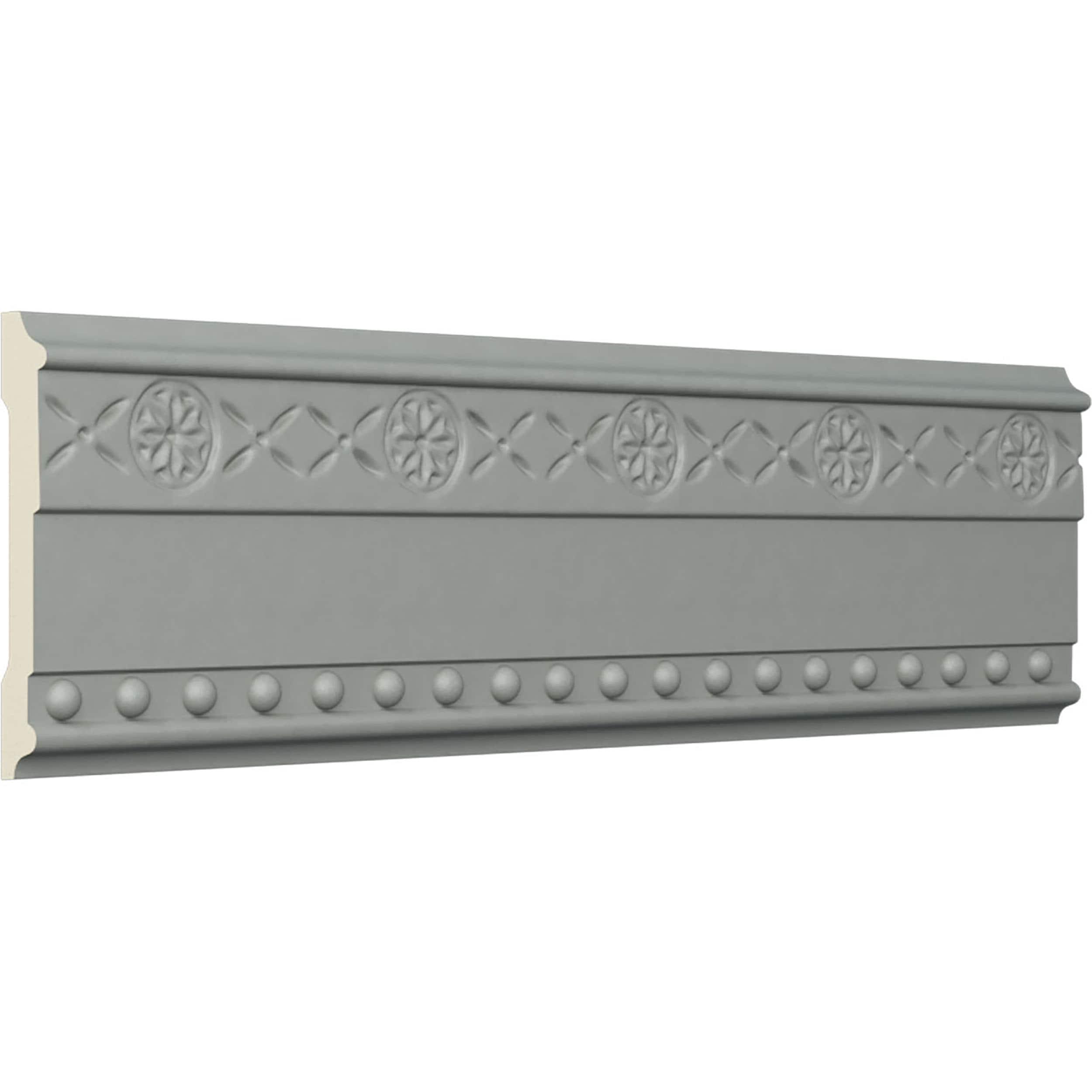 Ekena Millwork 2 3/4"H x 1/2"P x 94 1/2"L, (1 5/8" Repeat), Tralee Chair Rail (Set of 12)