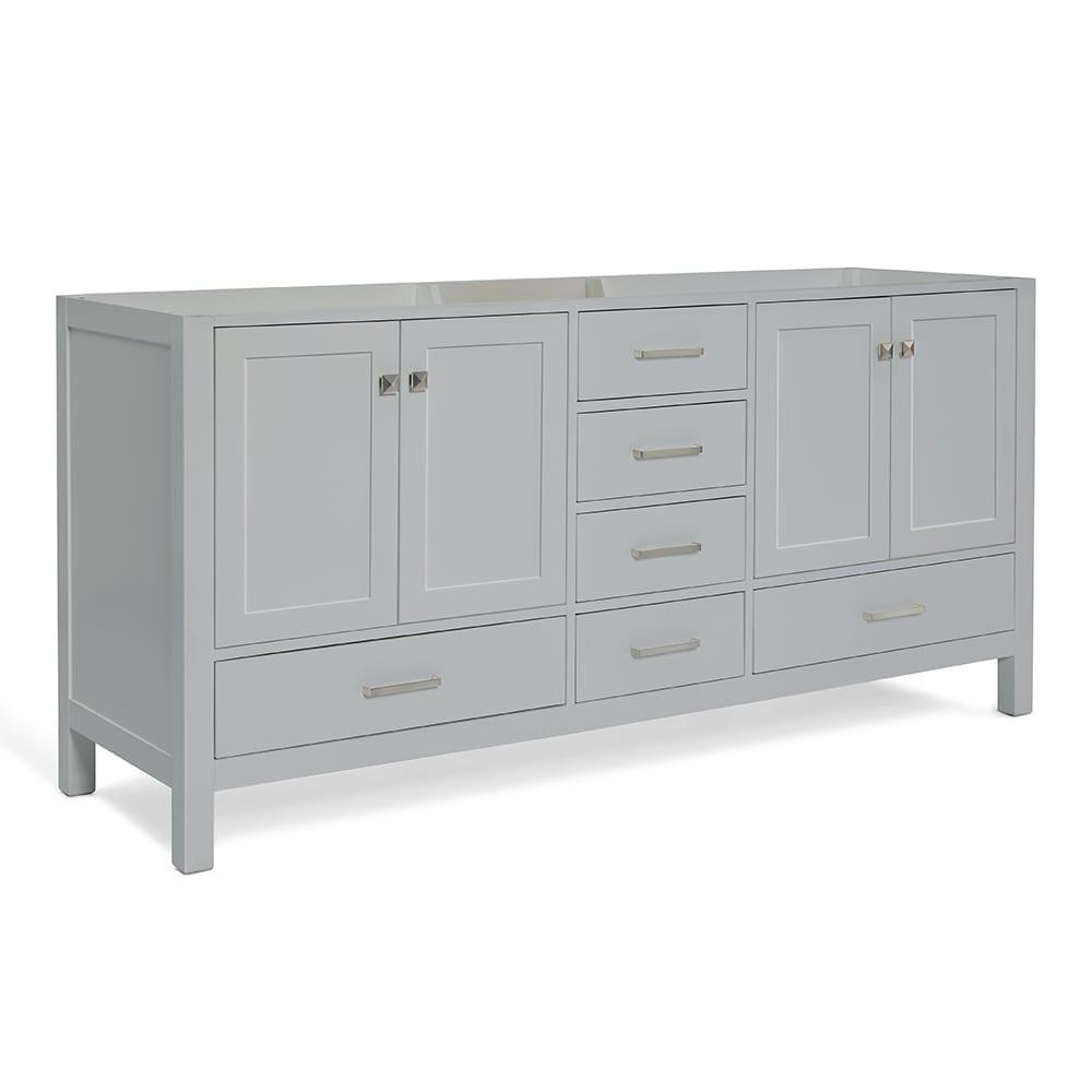 Ariel A073d-Bc Cambridge 72" Double Free Standing Vanity Cabinet Only - Grey