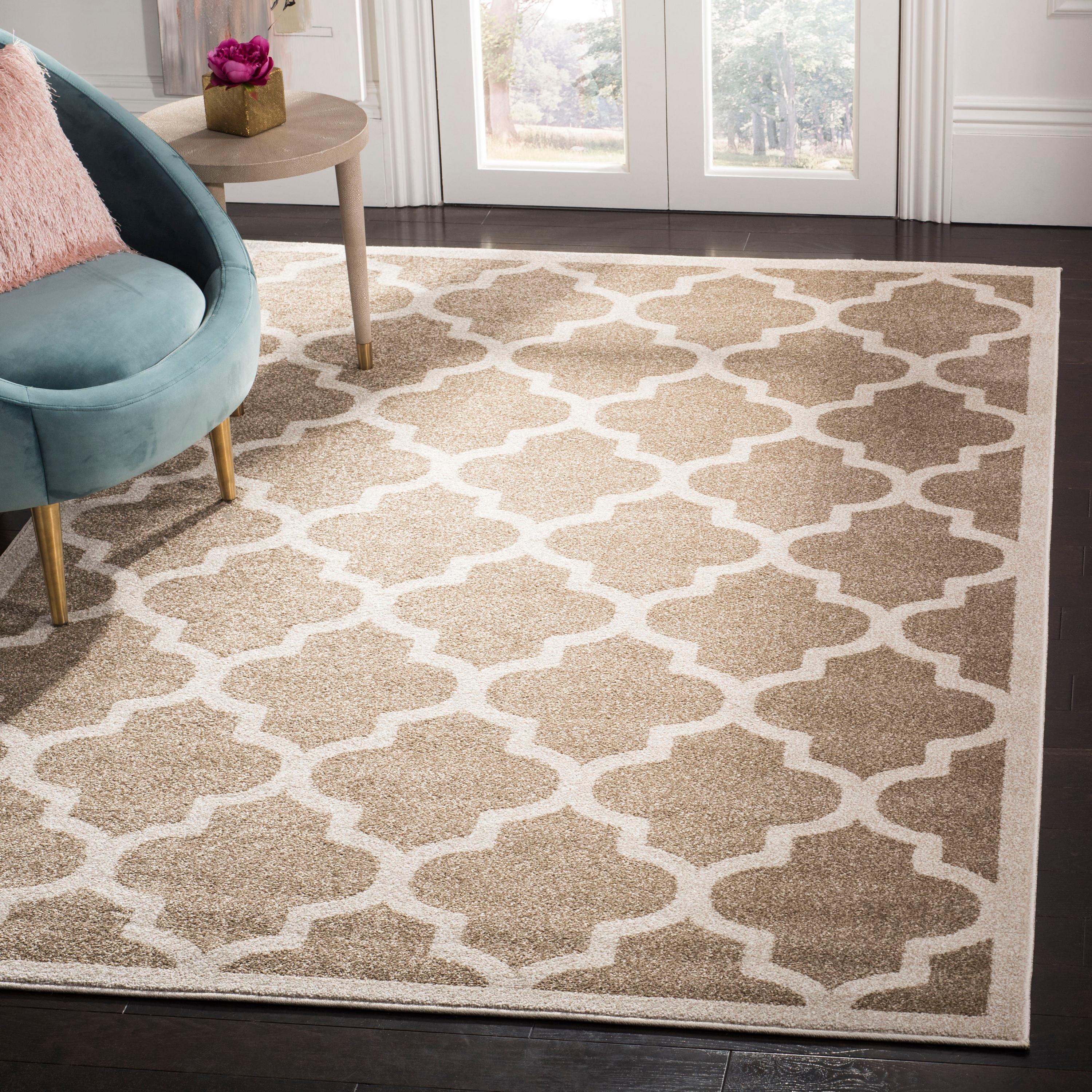 Amherst AMT420 Power Loomed Indoor Area Rug - Wheat/Beige - 4'x6' - Safavieh