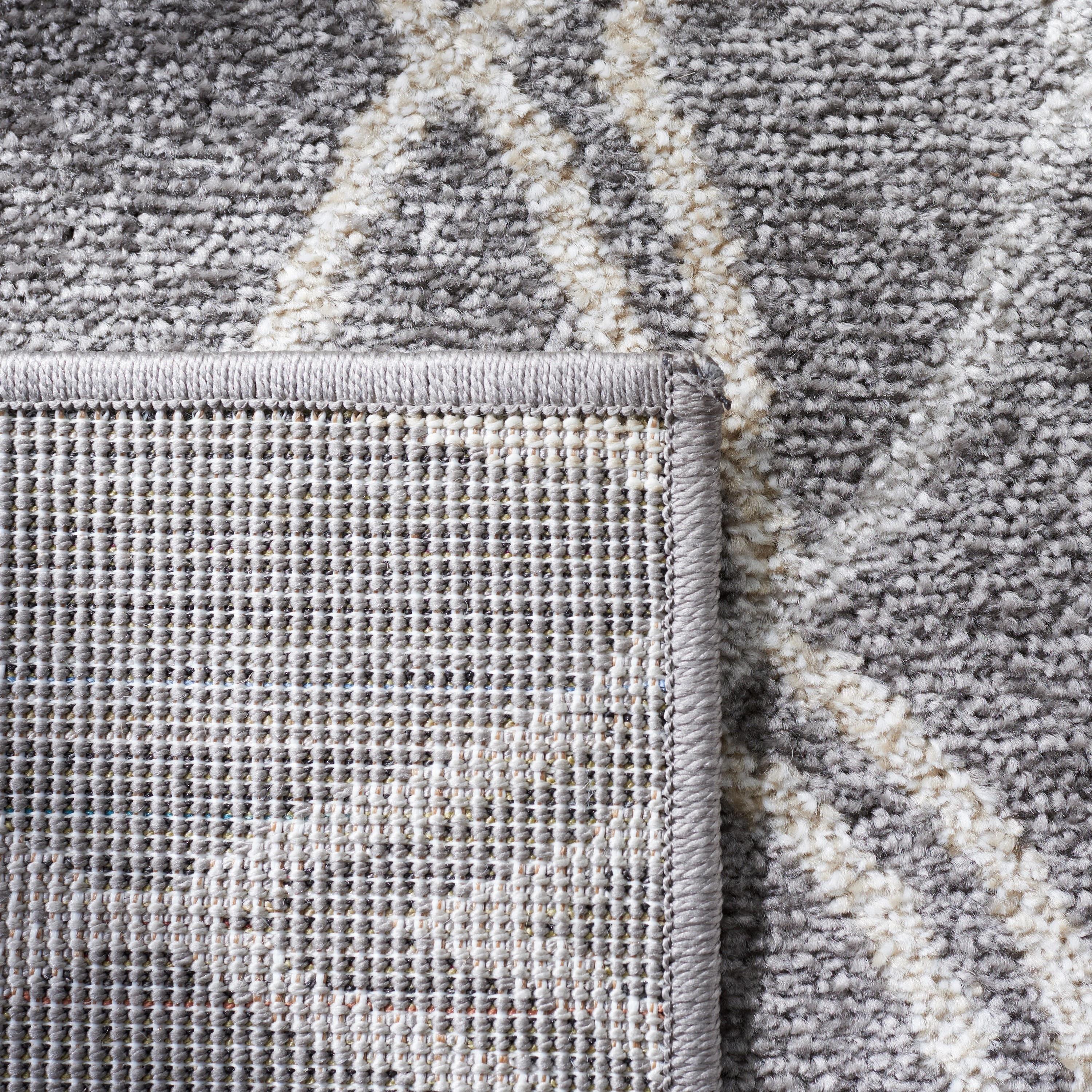 Amherst AMT417 Power Loomed Area Rug - Grey/Light Grey - 5'x5' - Safavieh.