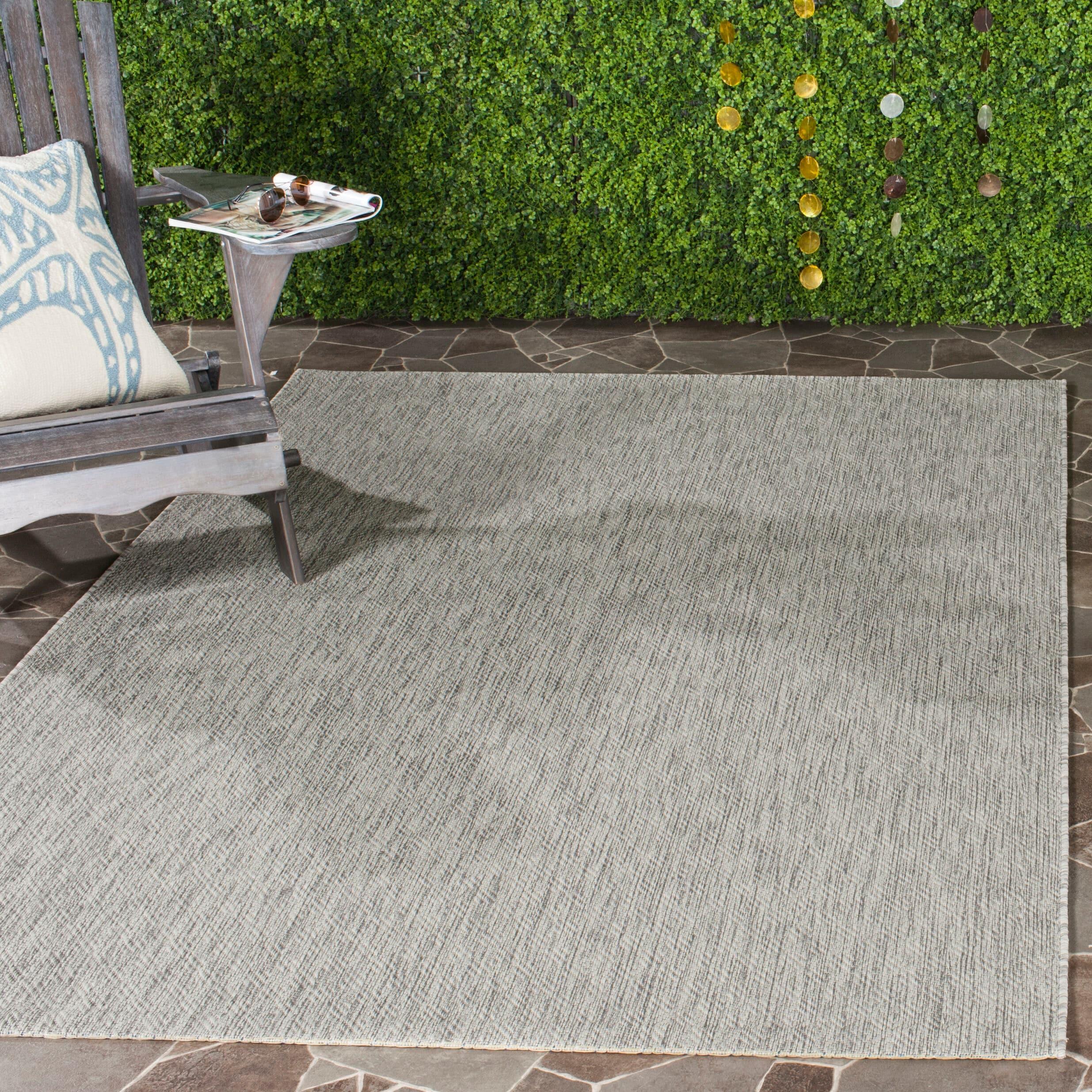 Courtyard CY8520 Power Loomed Indoor and Outdoor Area Rug - Grey/Grey - 6'7"x6'7" - Safavieh