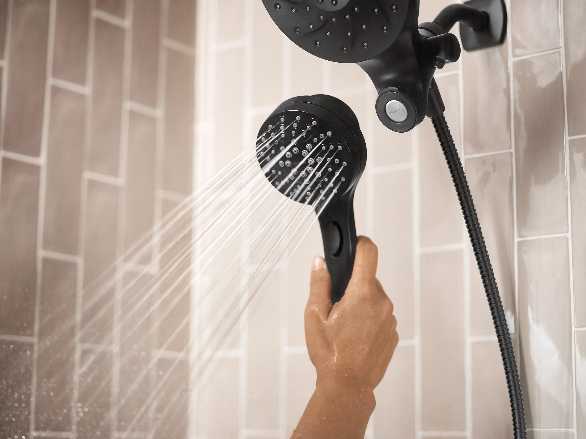 Co-t Moen Engage Magnetix 2-In-1 Shower Head With Handheld Spray, Magnetic Docking System, Matte Black Finish, Multiple Spray Settings, 60" Kink-Free Hose J21BF6624