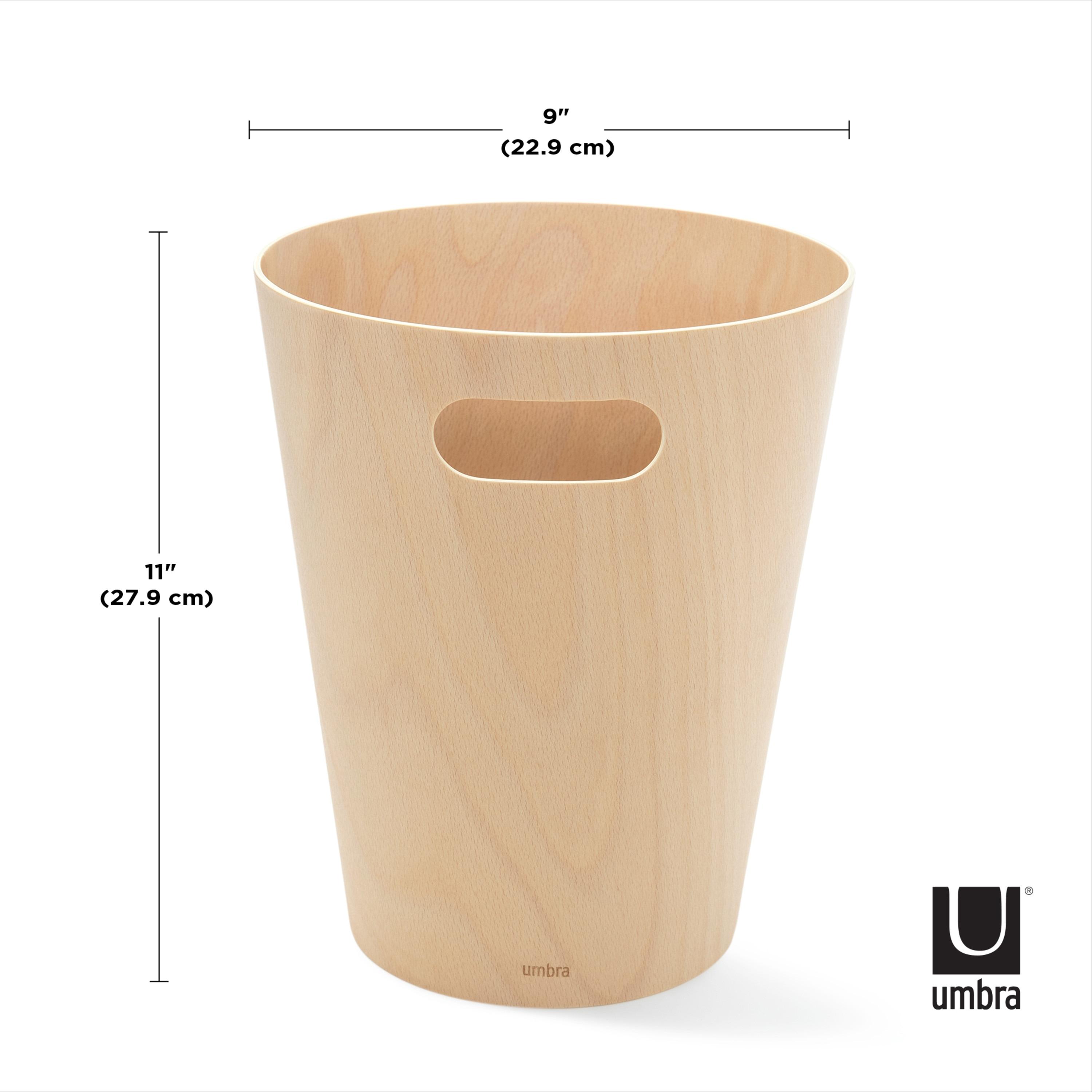 Umbra Woodrow Manufactured Wood Open Waste Basket - 2.25 Gallons