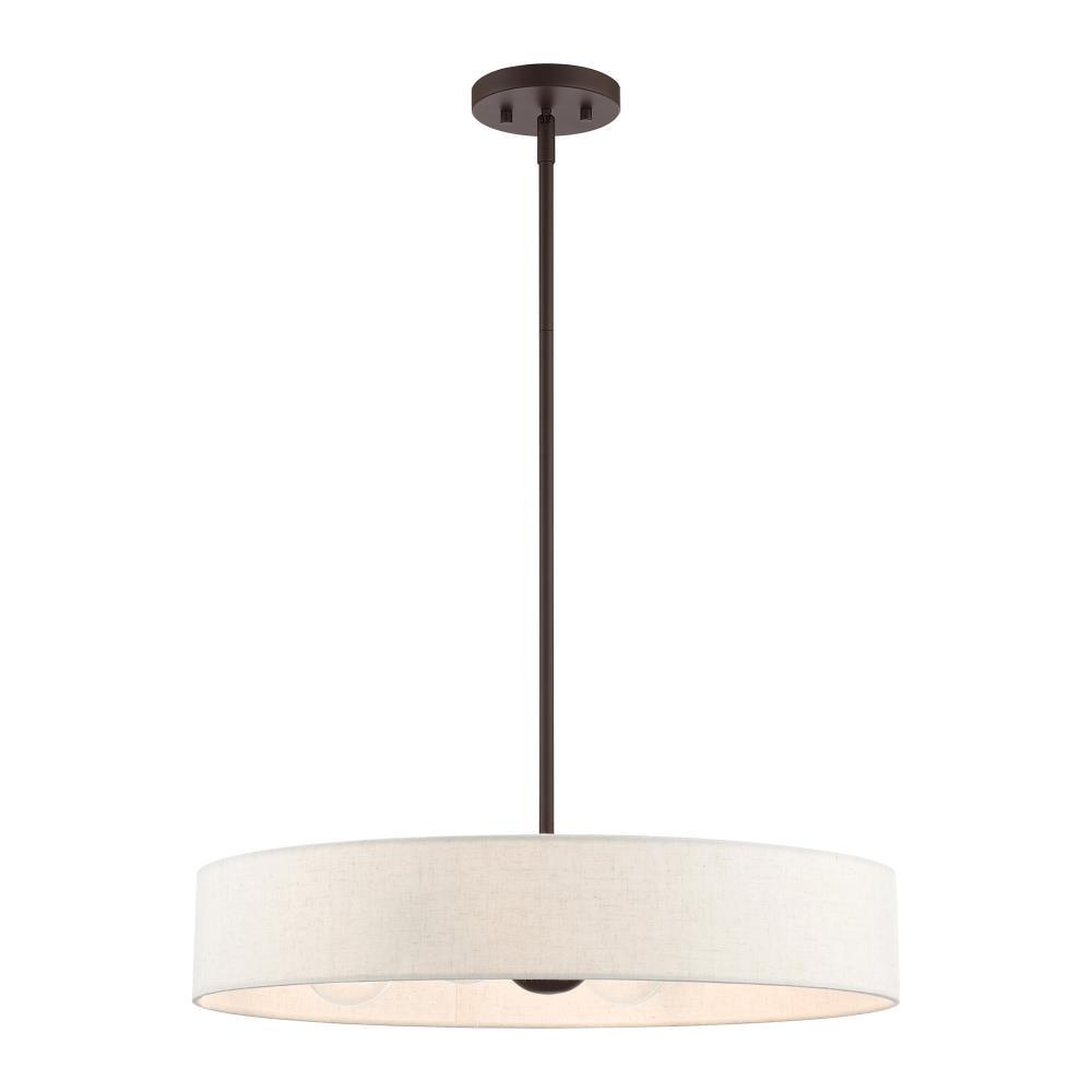 Venlo 4 Light Bronze with Antique Brass Accents Pendant