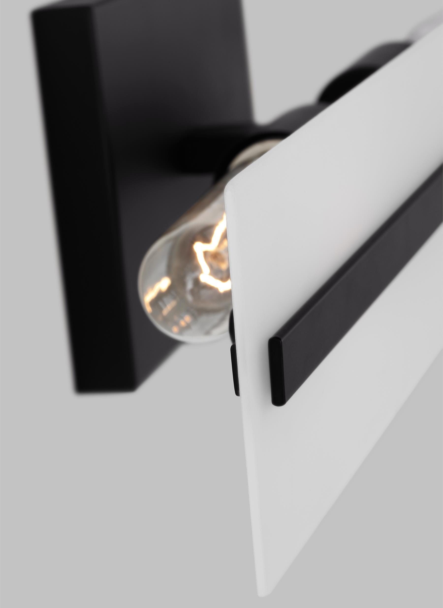 Midnight Black Steel 24" Bath Vanity Light with Satin Etched Glass Shades