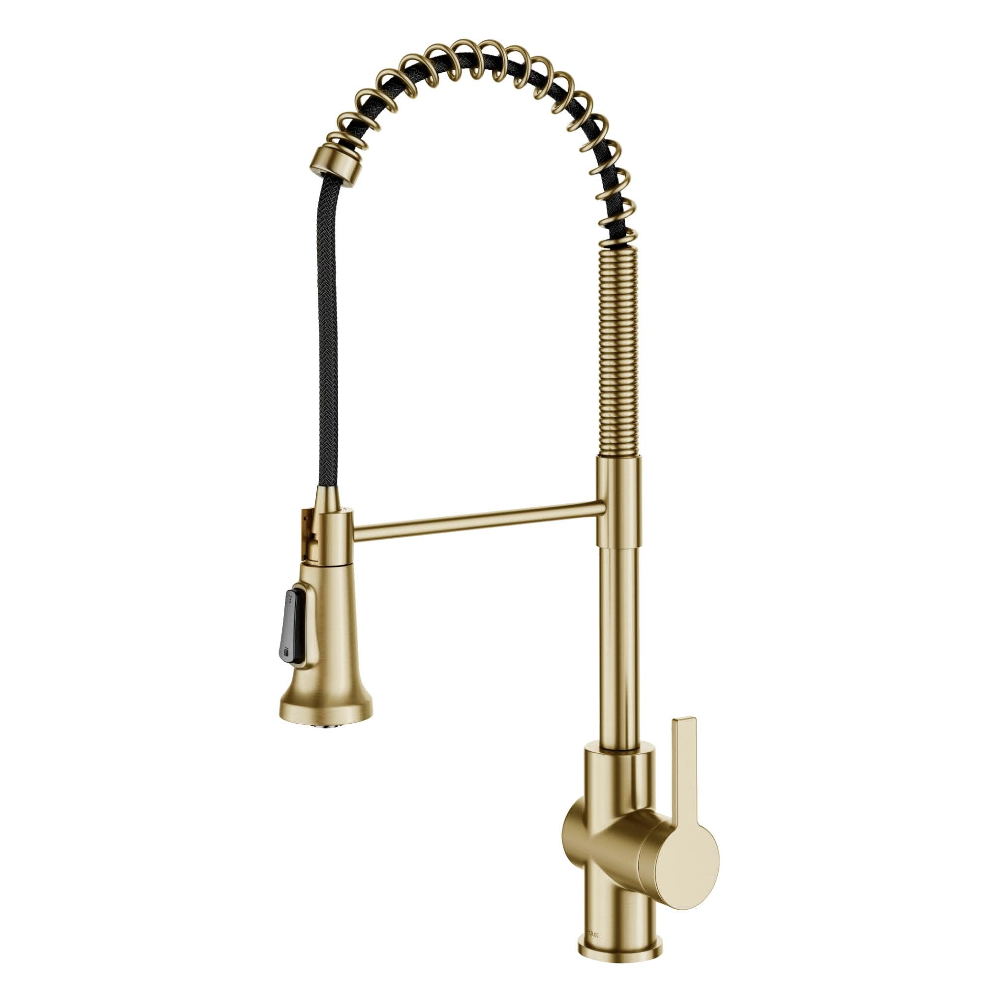 KRAUS Britt Commercial Style Single Handle Pull Down Kitchen Faucet