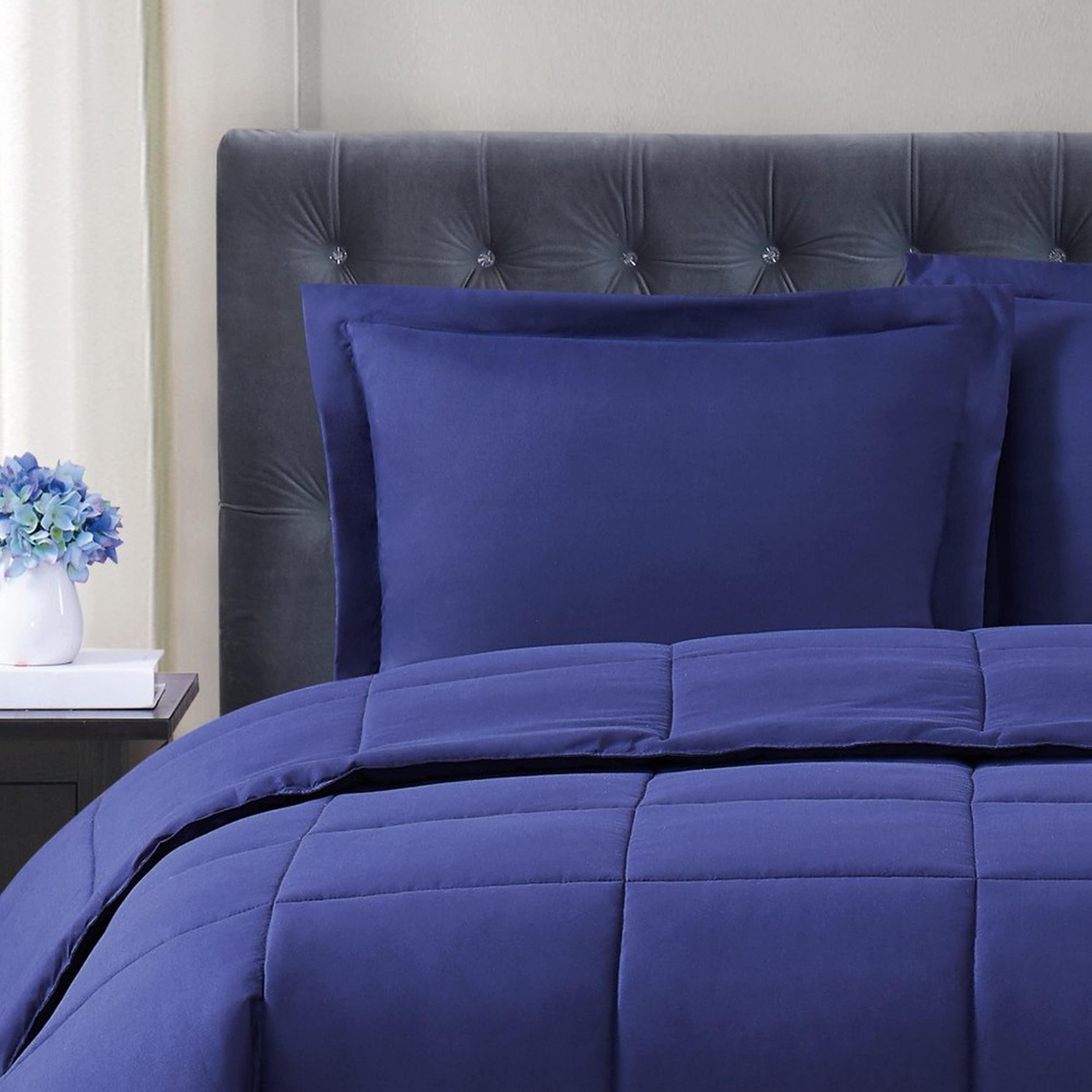 Everyday Baffle Box Stitch Comforter Set