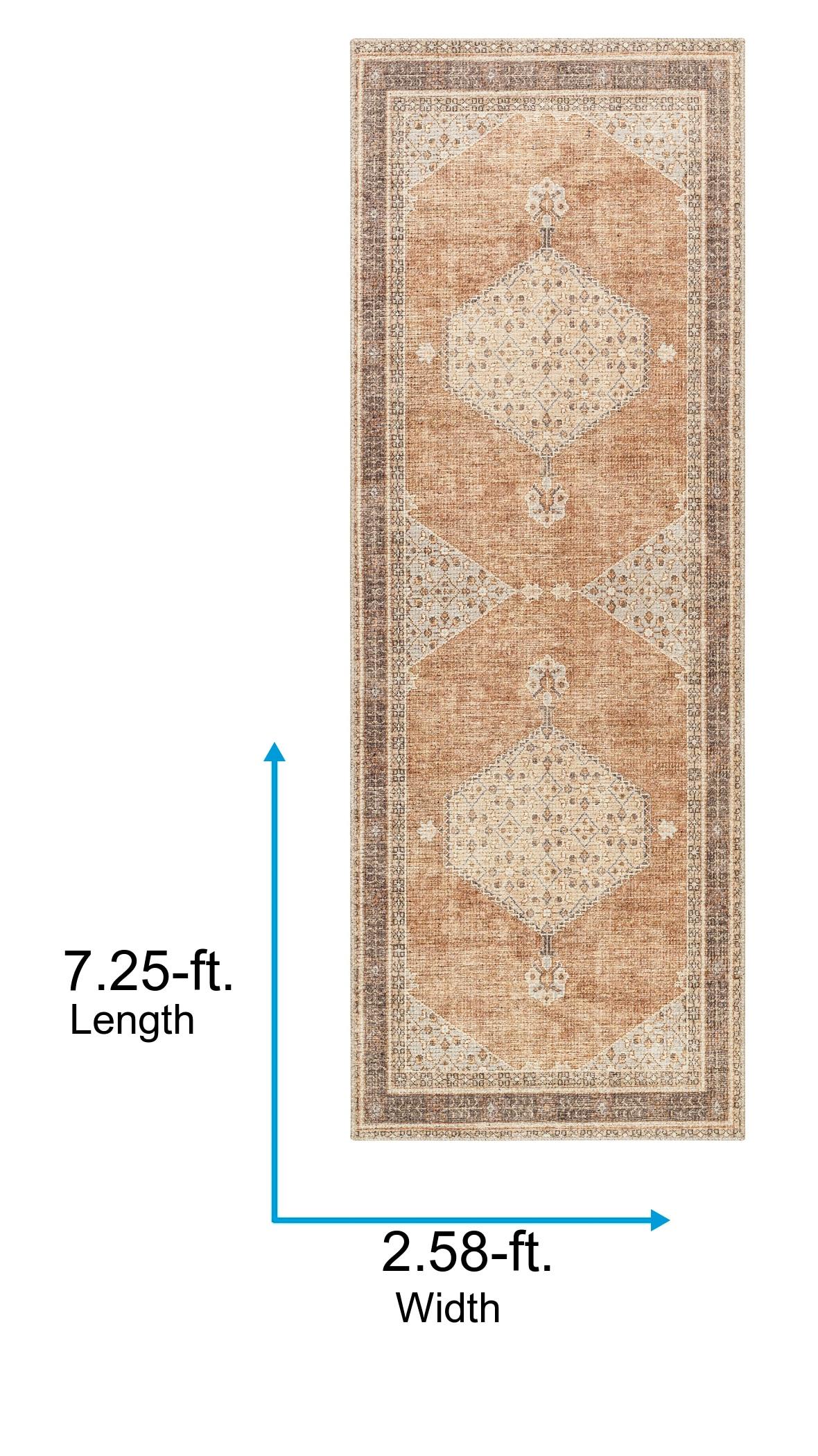 Becki Owens x Livabliss Vintage Traditional Oriental Boho Cinnamon Area Rug