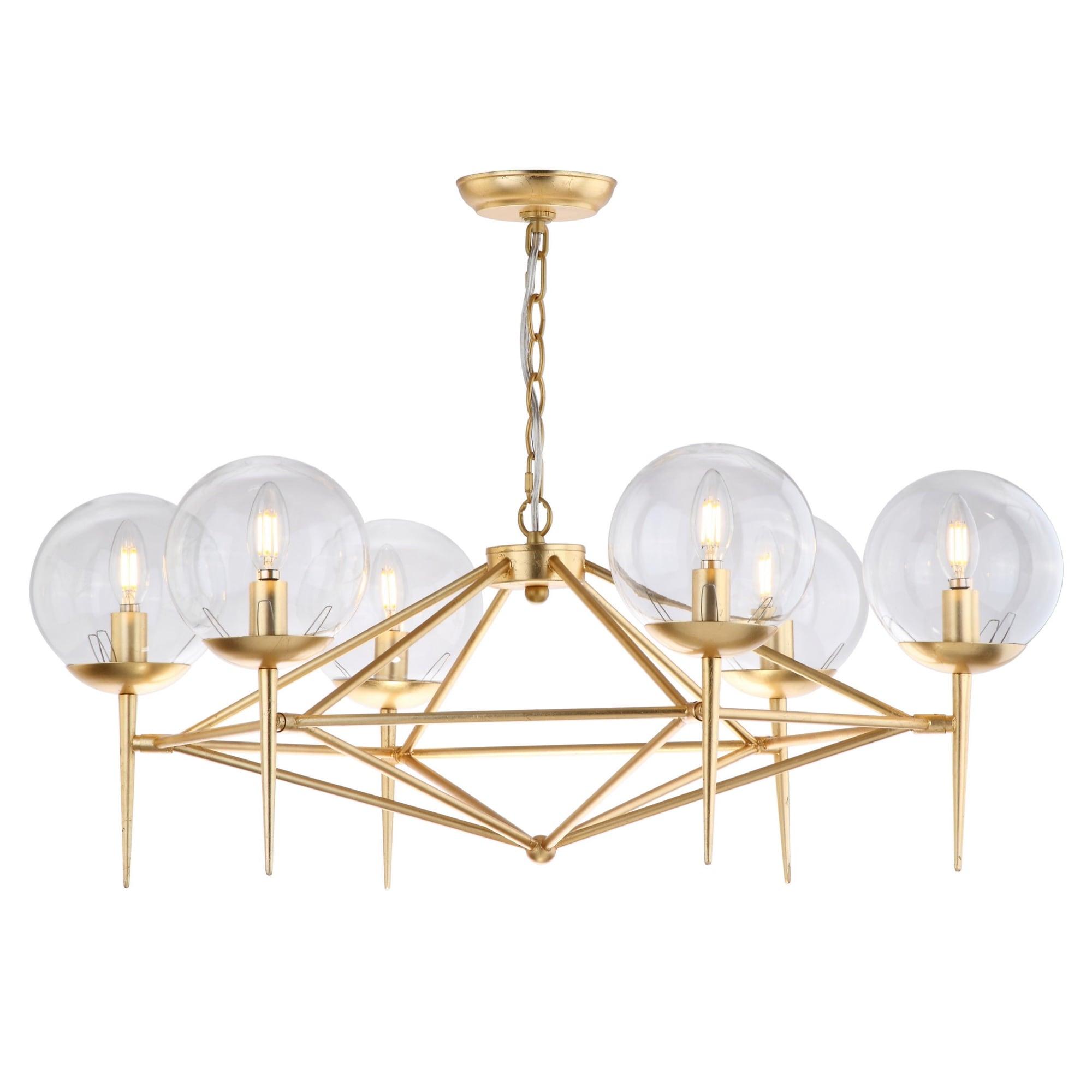Greyor 6 Light 34" Chandelier - CHA4001 - Gold - Safavieh