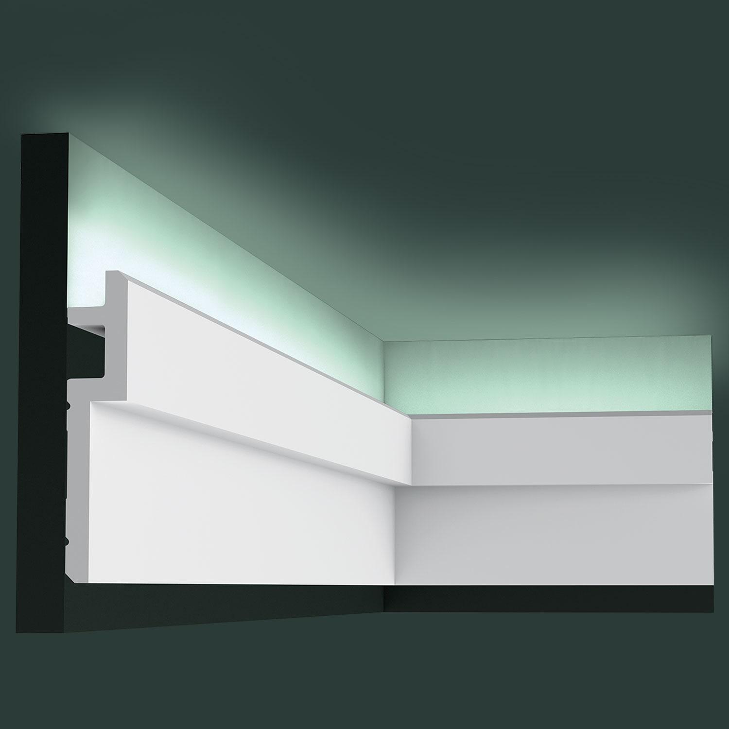 Orac Decor 1-1/4 in x 6-1/8 in x 78-3/4 in Primed White Plain Polyurethane Crown Moulding