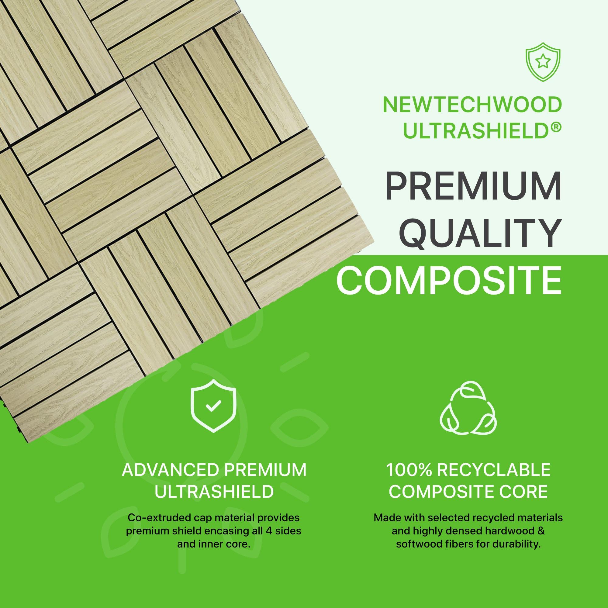 UltraShield Naturale Composite 12" x 12" Interlocking Deck Tile