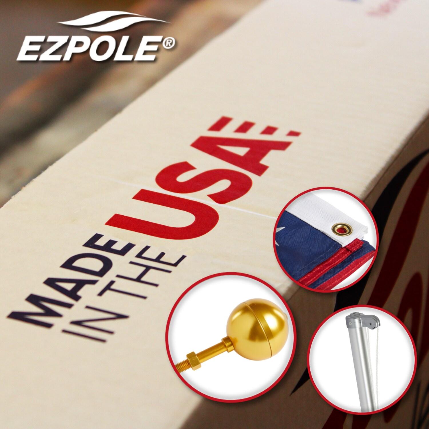 EZ-Pole EZC21 21 ft. Classic Sectional Flagpole Kit with Rope